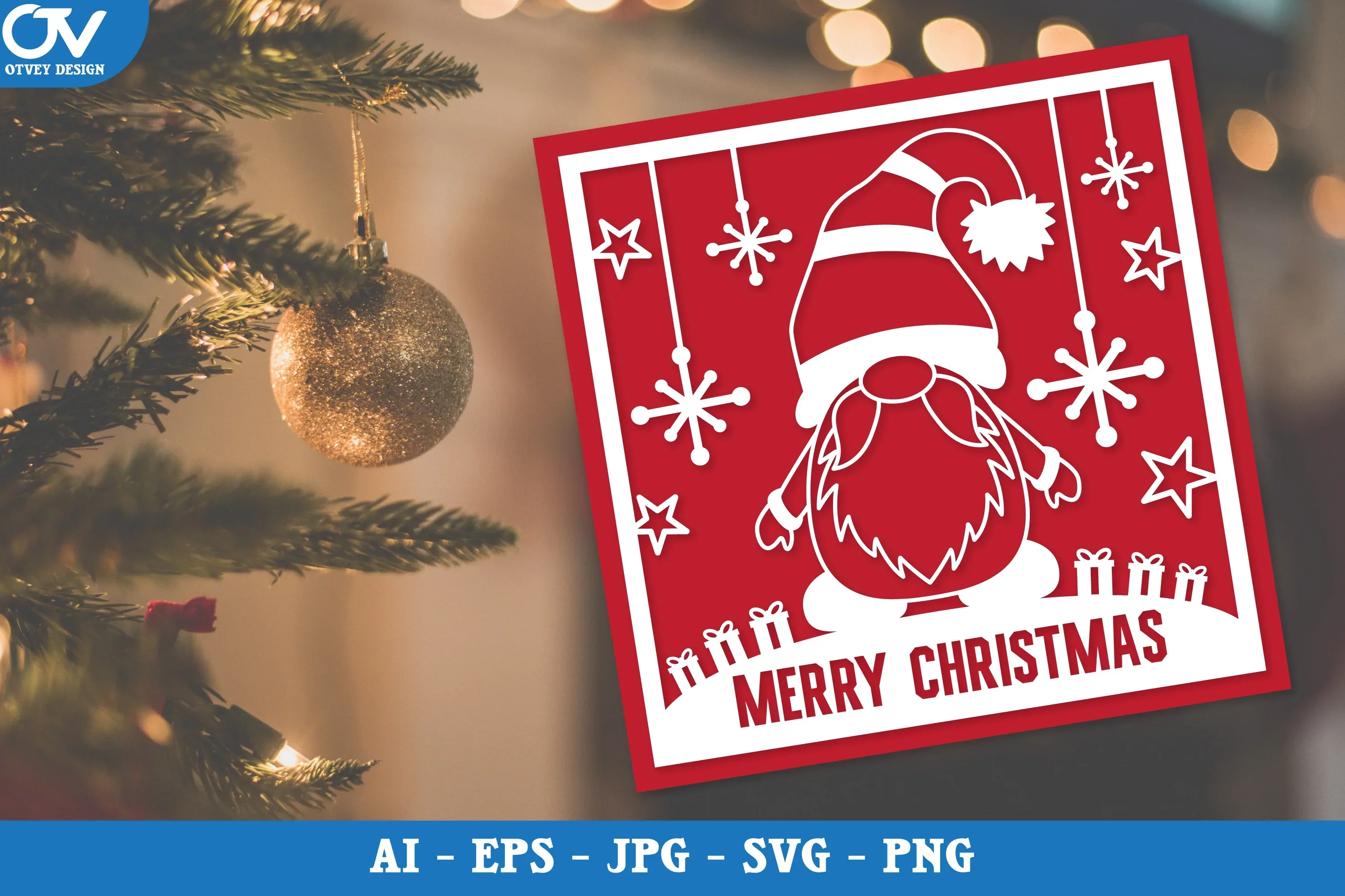 Christmas Card Papercut SVG Bundle