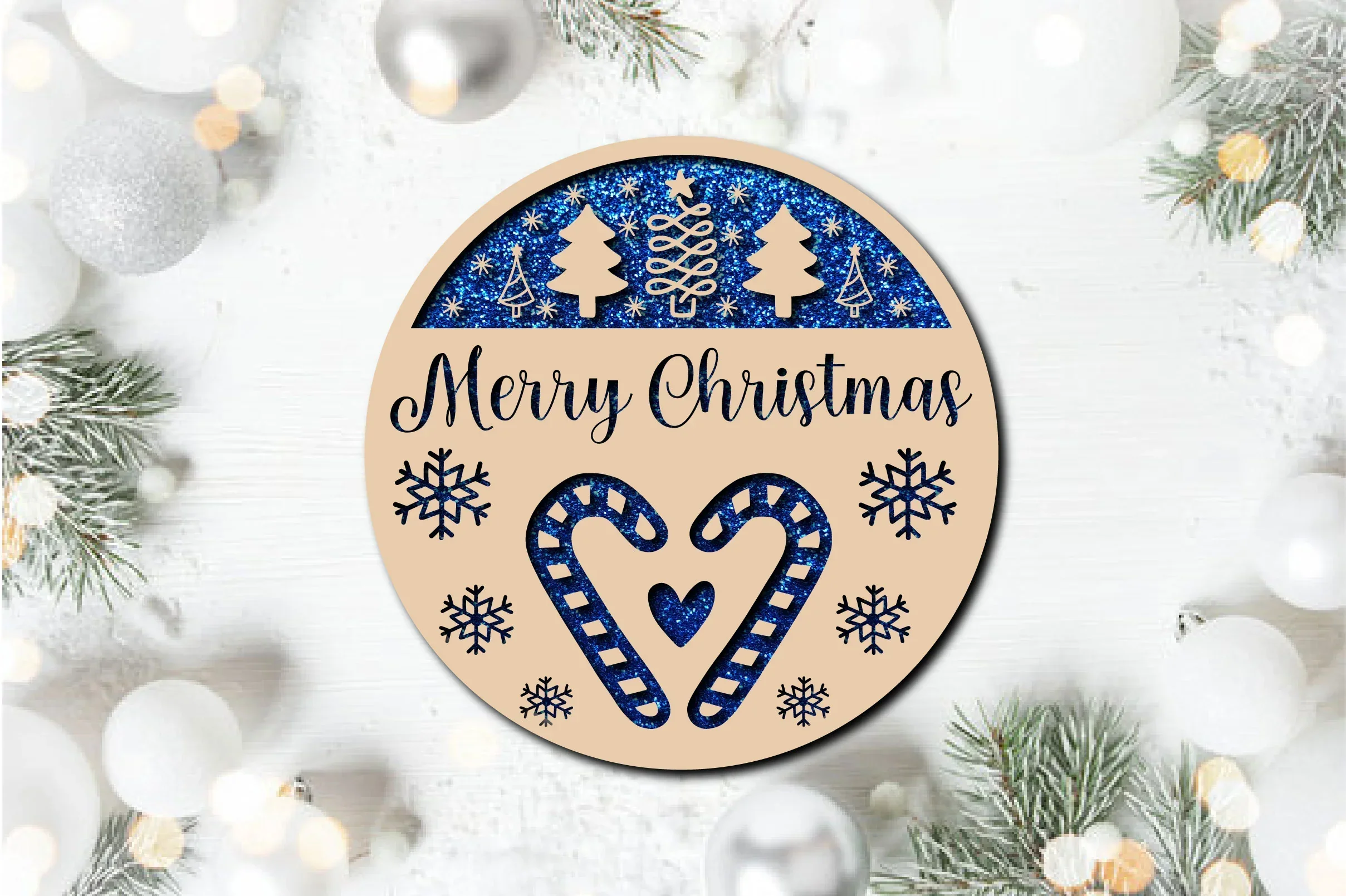 Christmas Cardinal Bird Sign Laser Cut Bundle - Image 5
