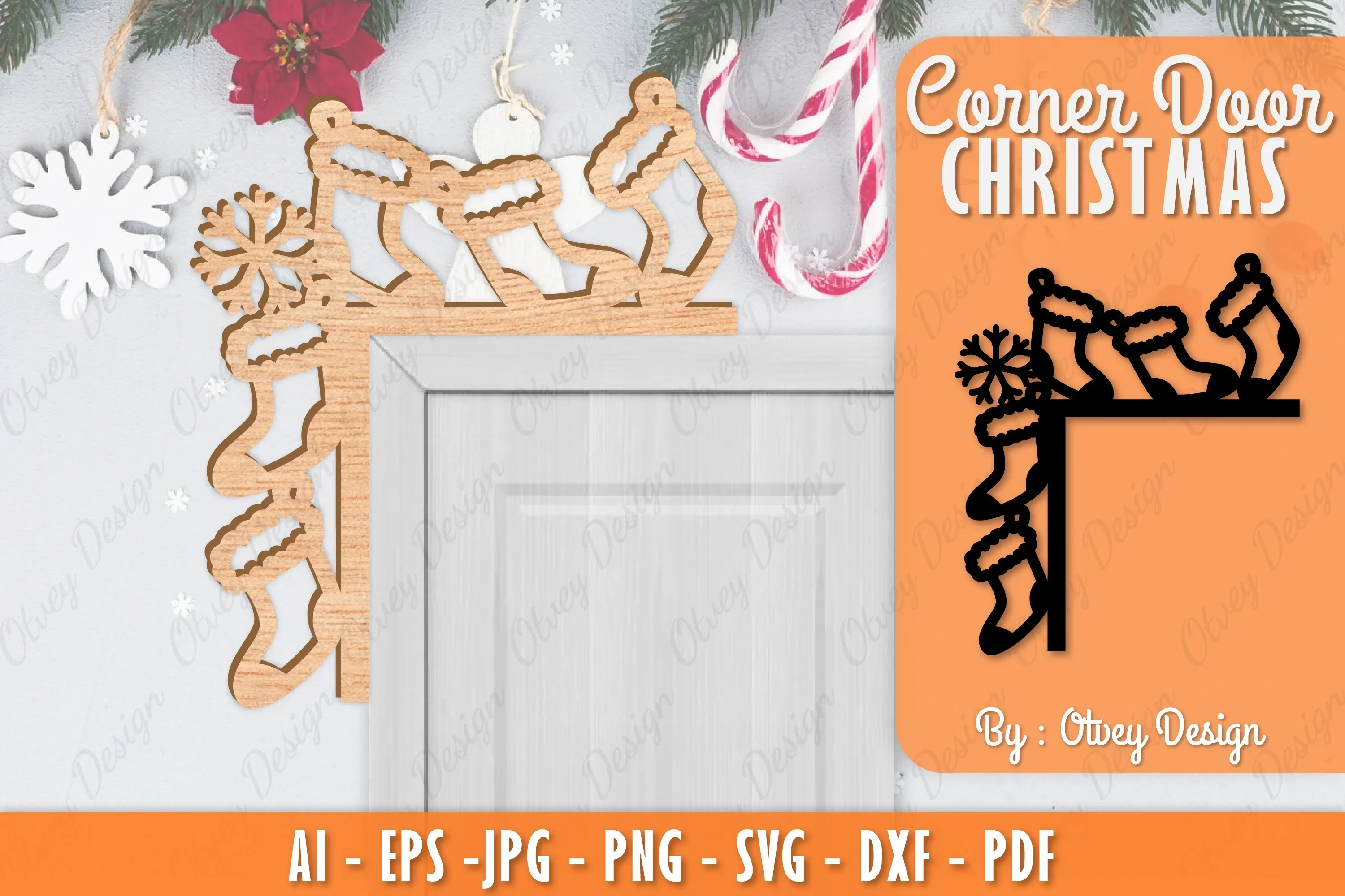 Christmas Corner Door SVG Bundle