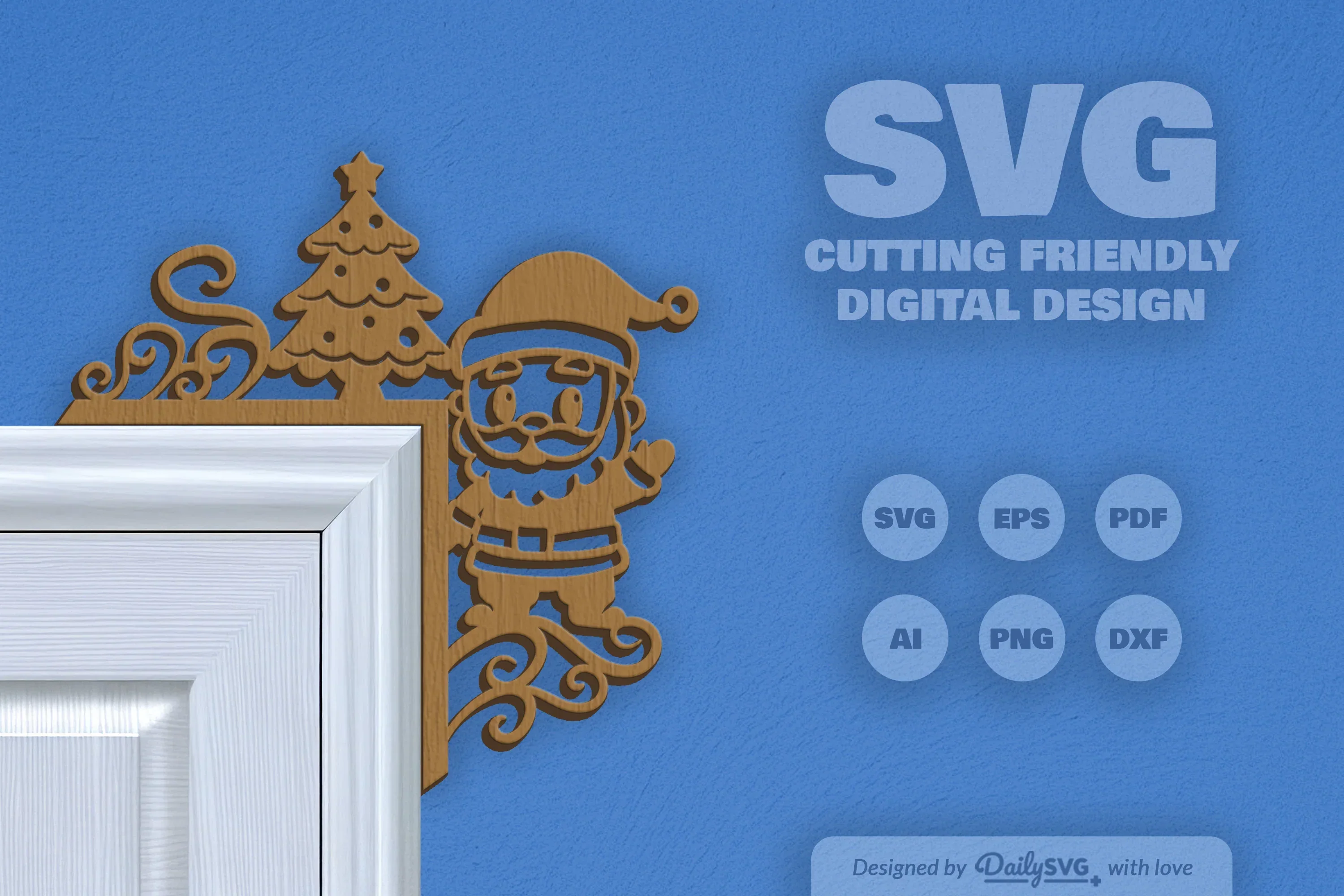 Christmas Door Corner Clipart - Daily SVG Bundles - Image 2