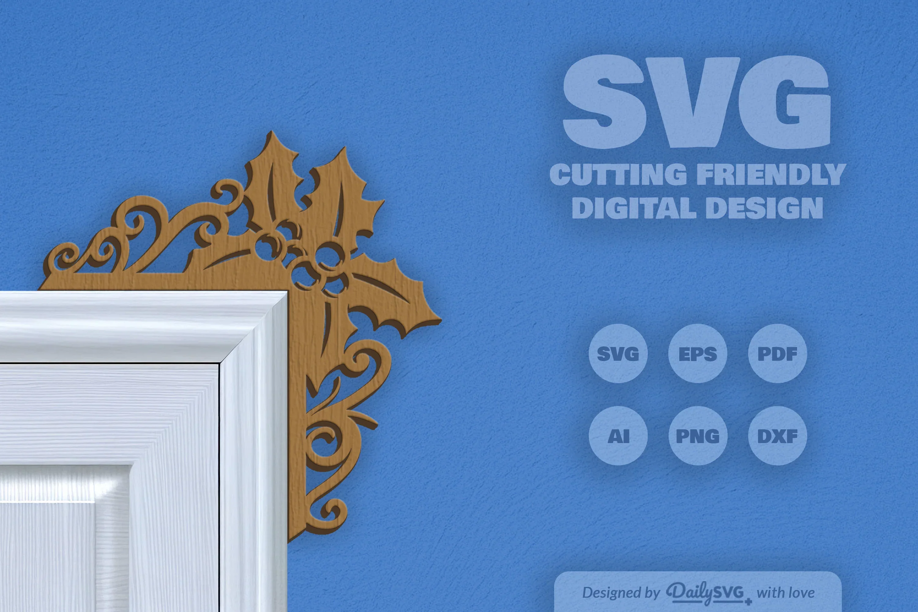 Christmas Door Corner Clipart - Daily SVG Bundles - Image 6