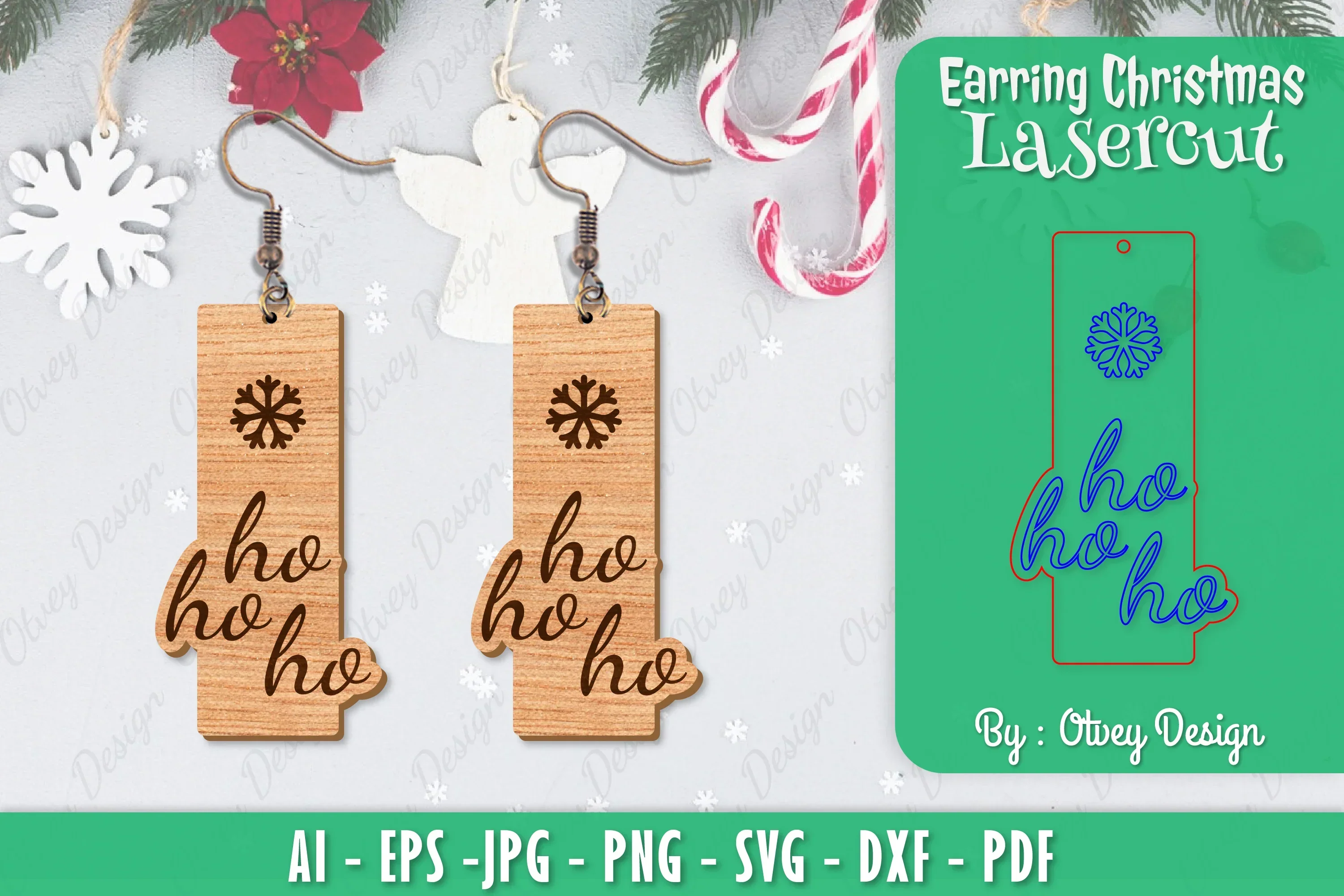 Christmas Earrings SVG Bundle