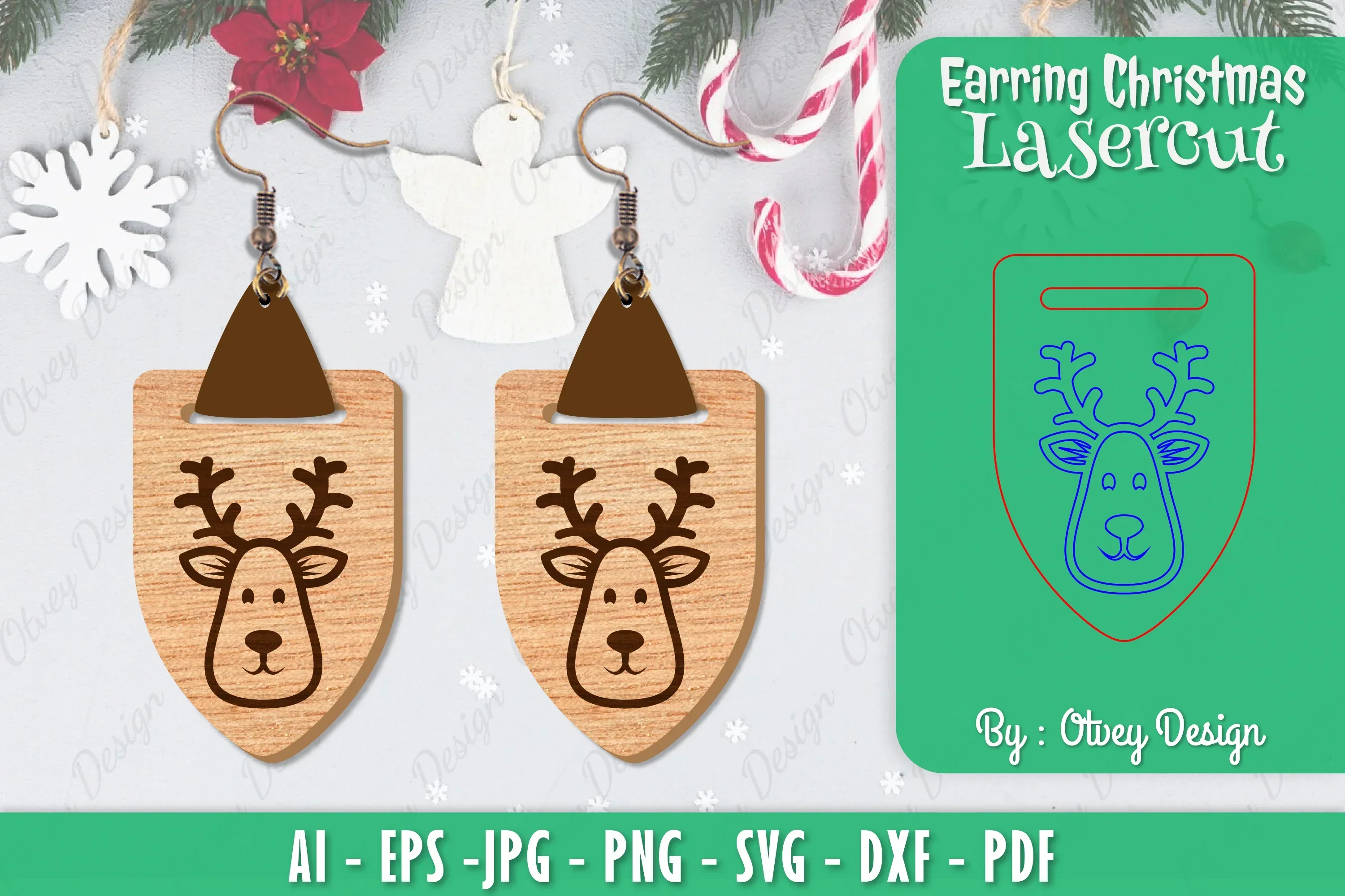 Christmas Earrings SVG Bundle