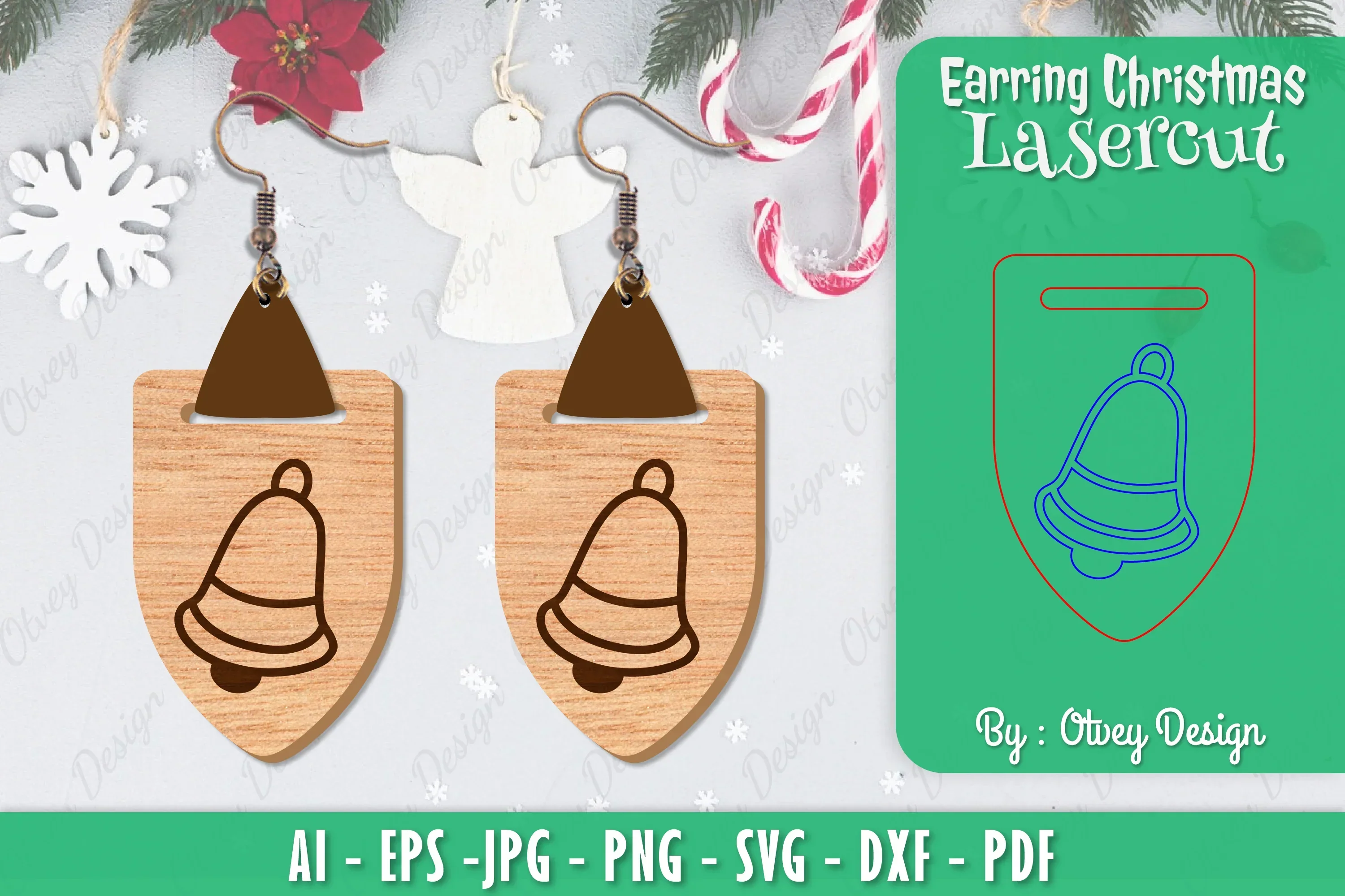 Christmas Earrings SVG Bundle