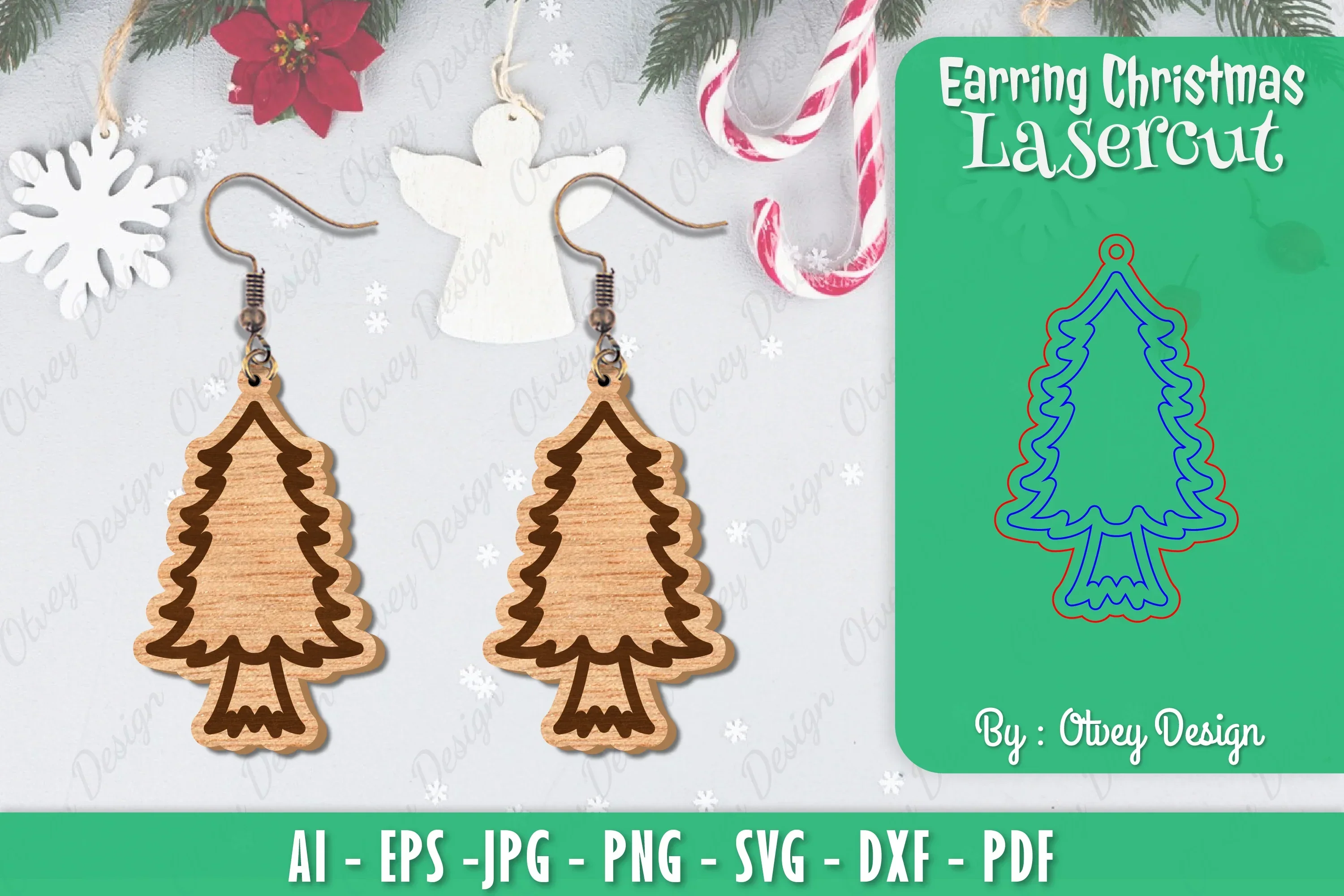 Christmas Earrings SVG Bundle