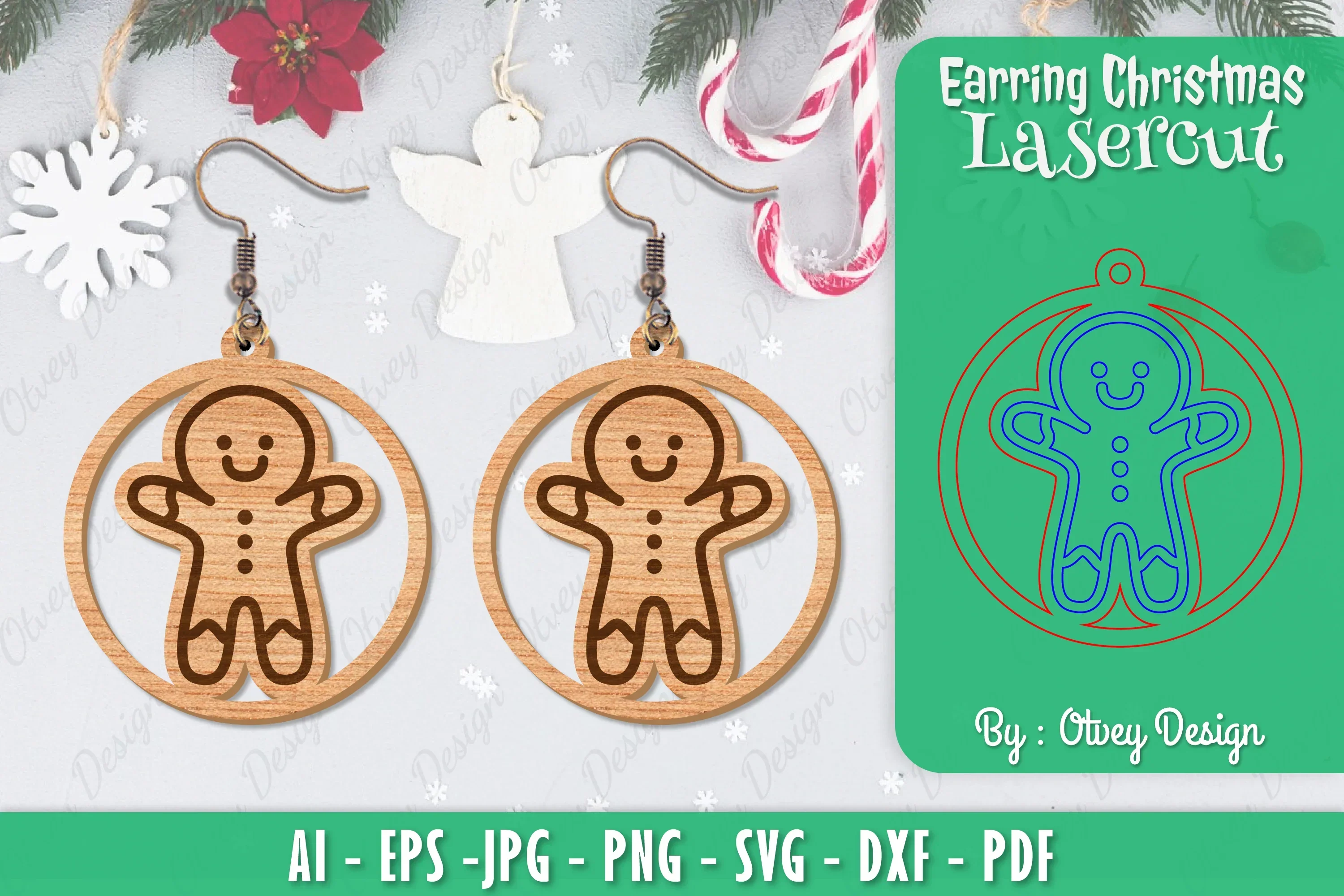 Christmas Earrings SVG Bundle