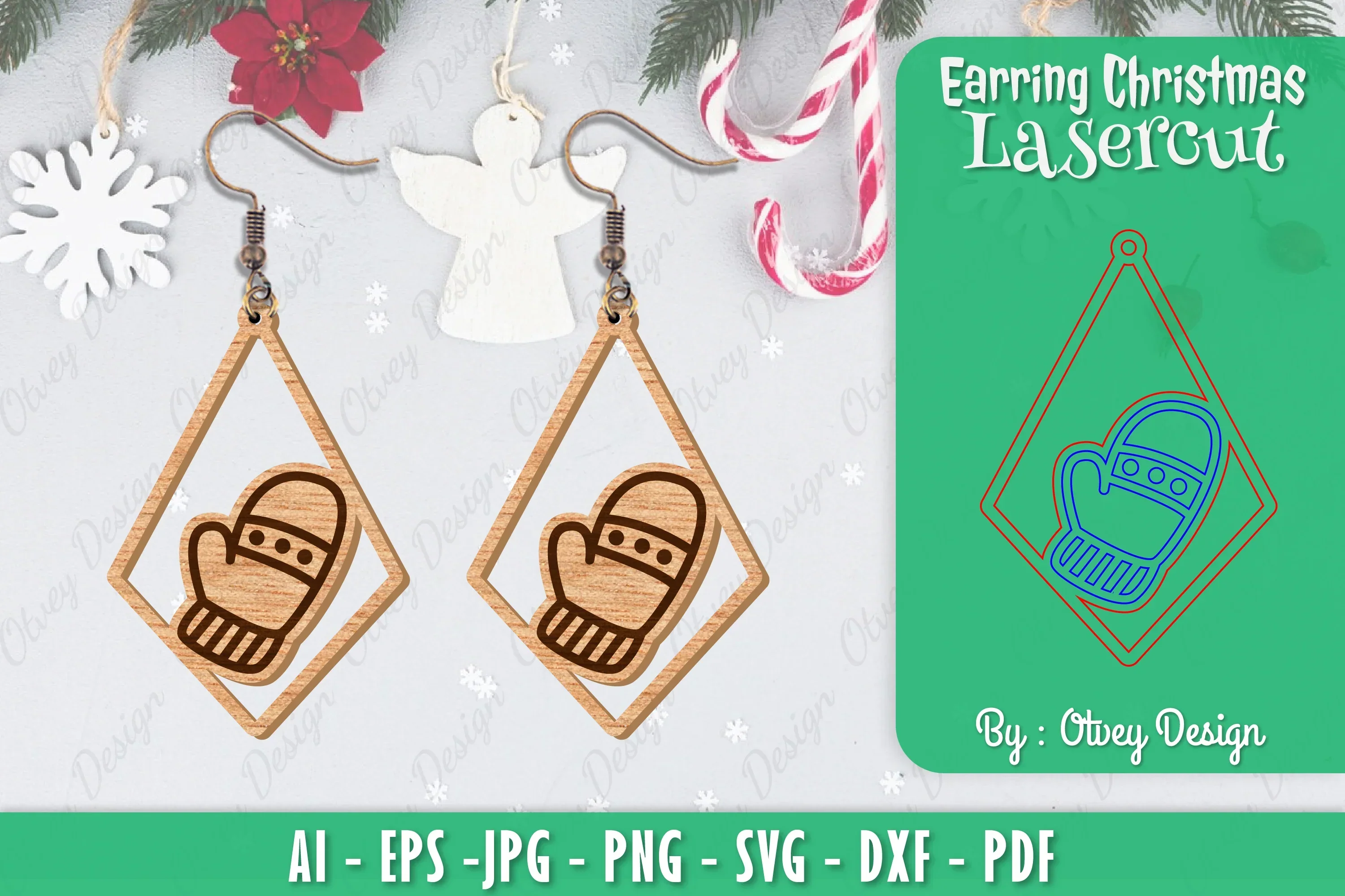 Christmas Earrings SVG Bundle