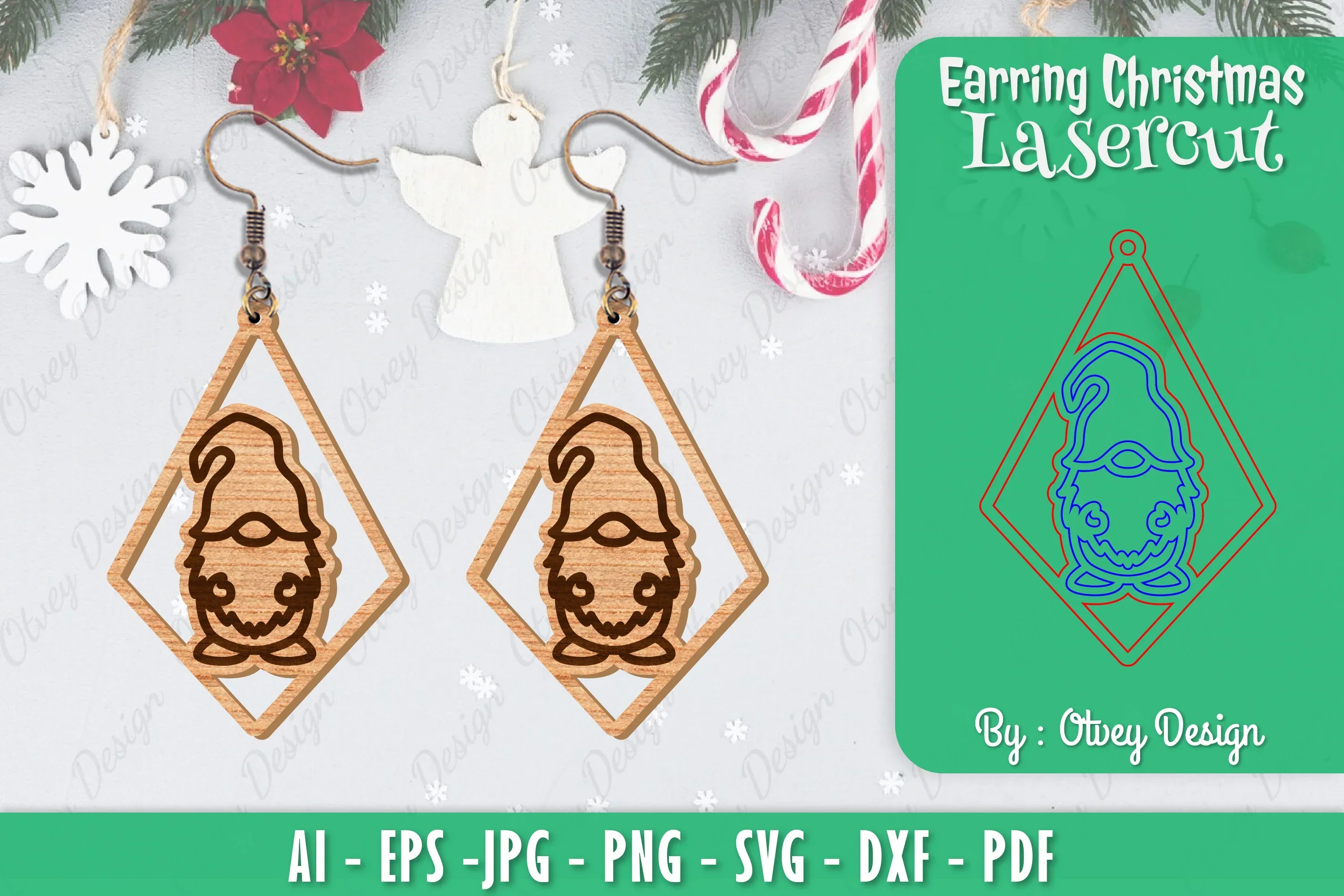 Christmas Earrings SVG Bundle
