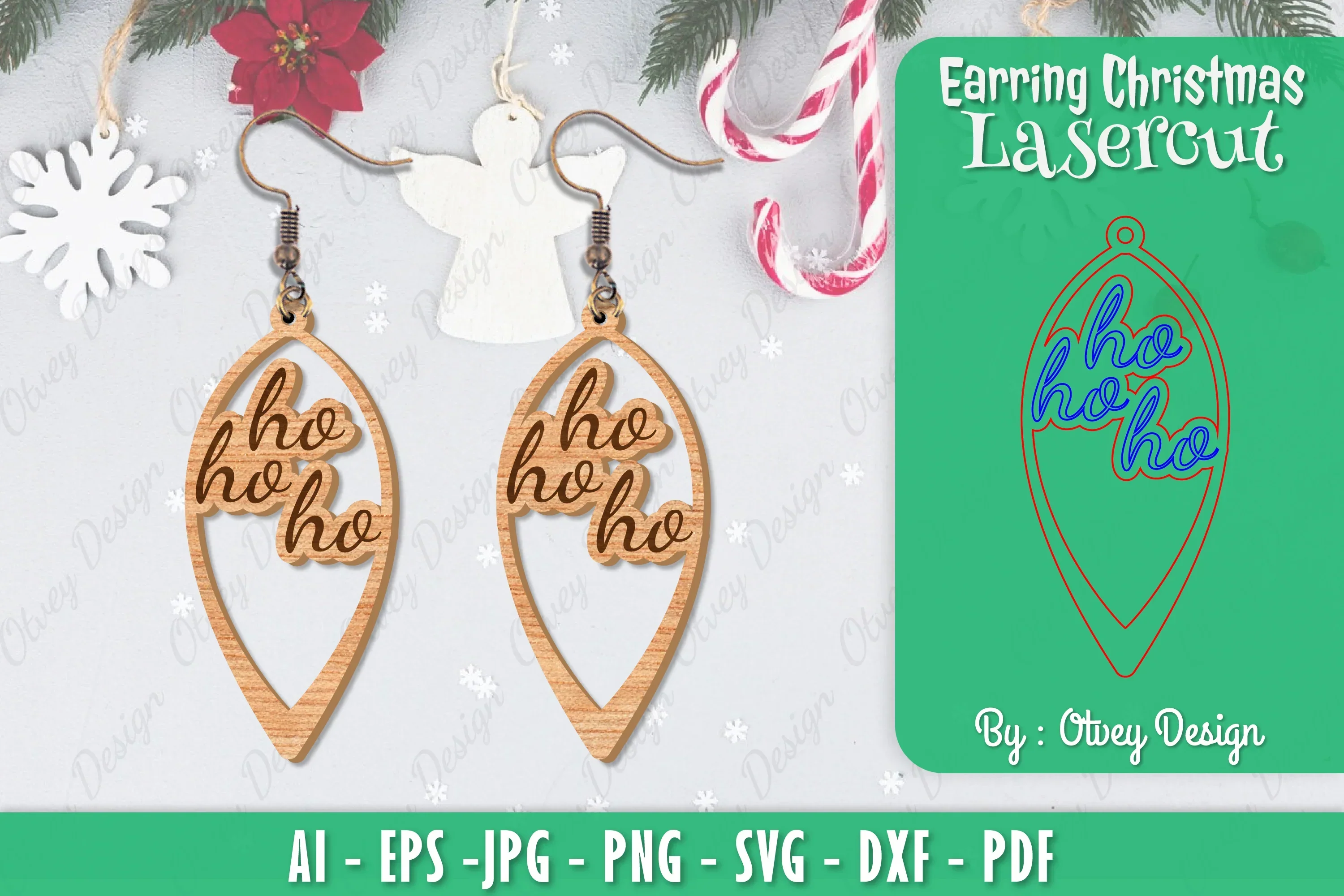 Christmas Earrings SVG Bundle