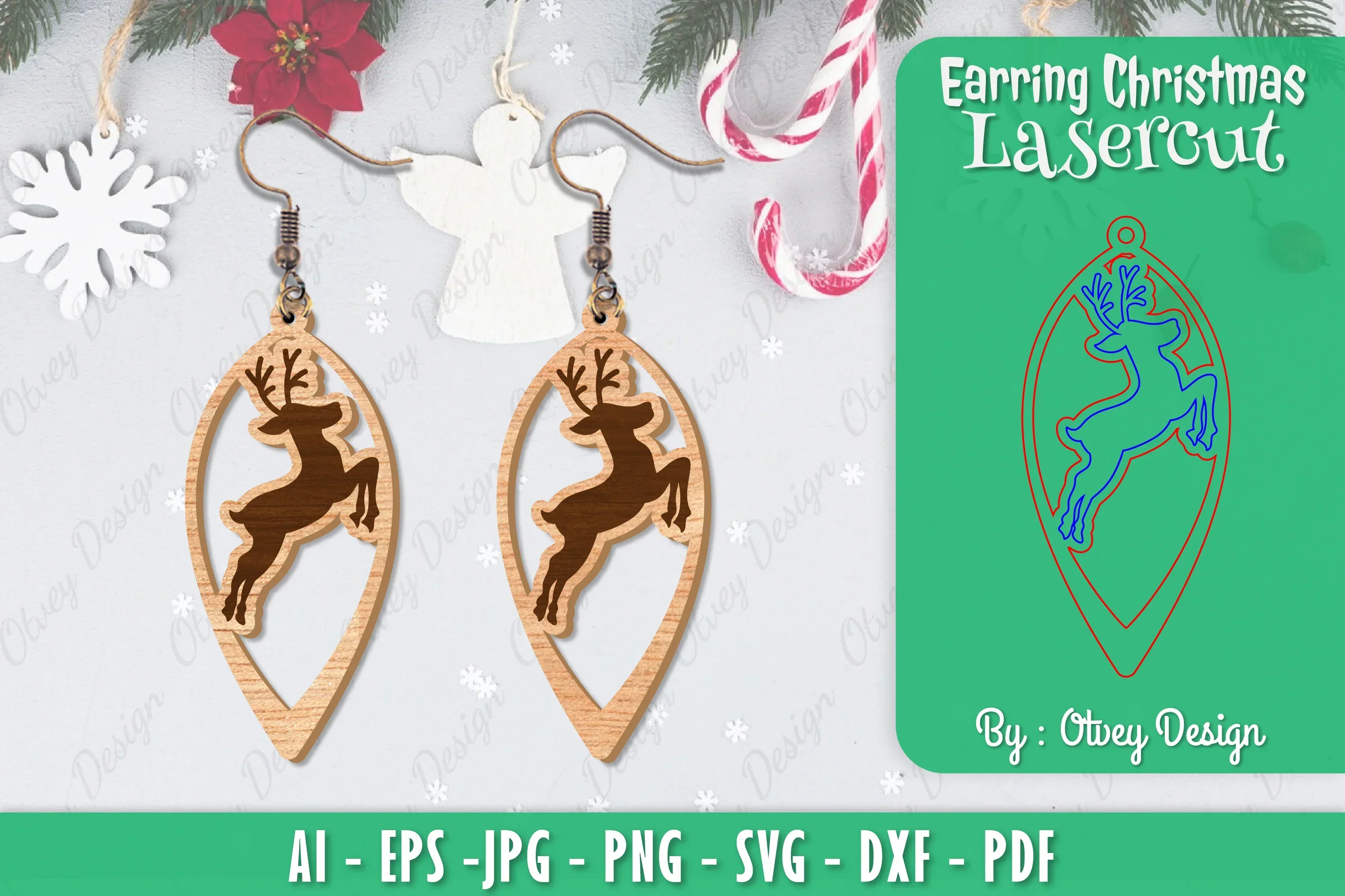 Christmas Earrings SVG Bundle