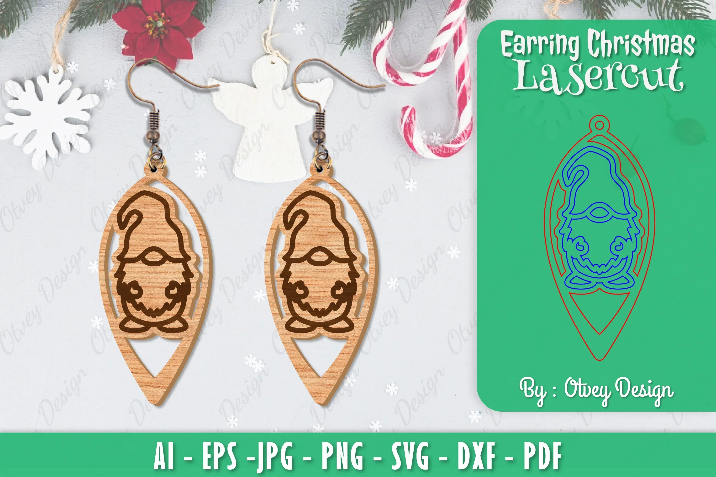 Christmas Earrings SVG Bundle