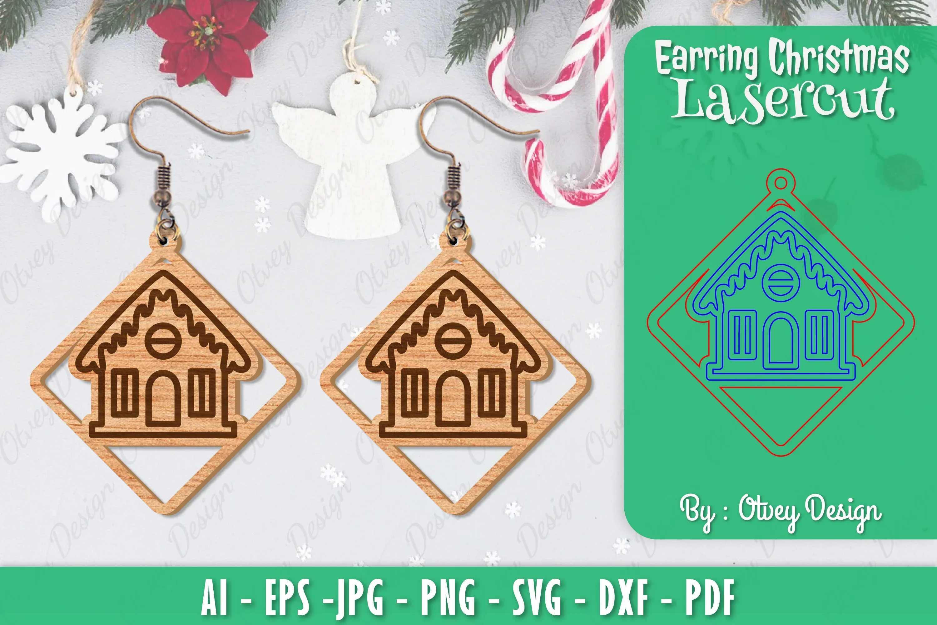 Christmas Earrings SVG Bundle