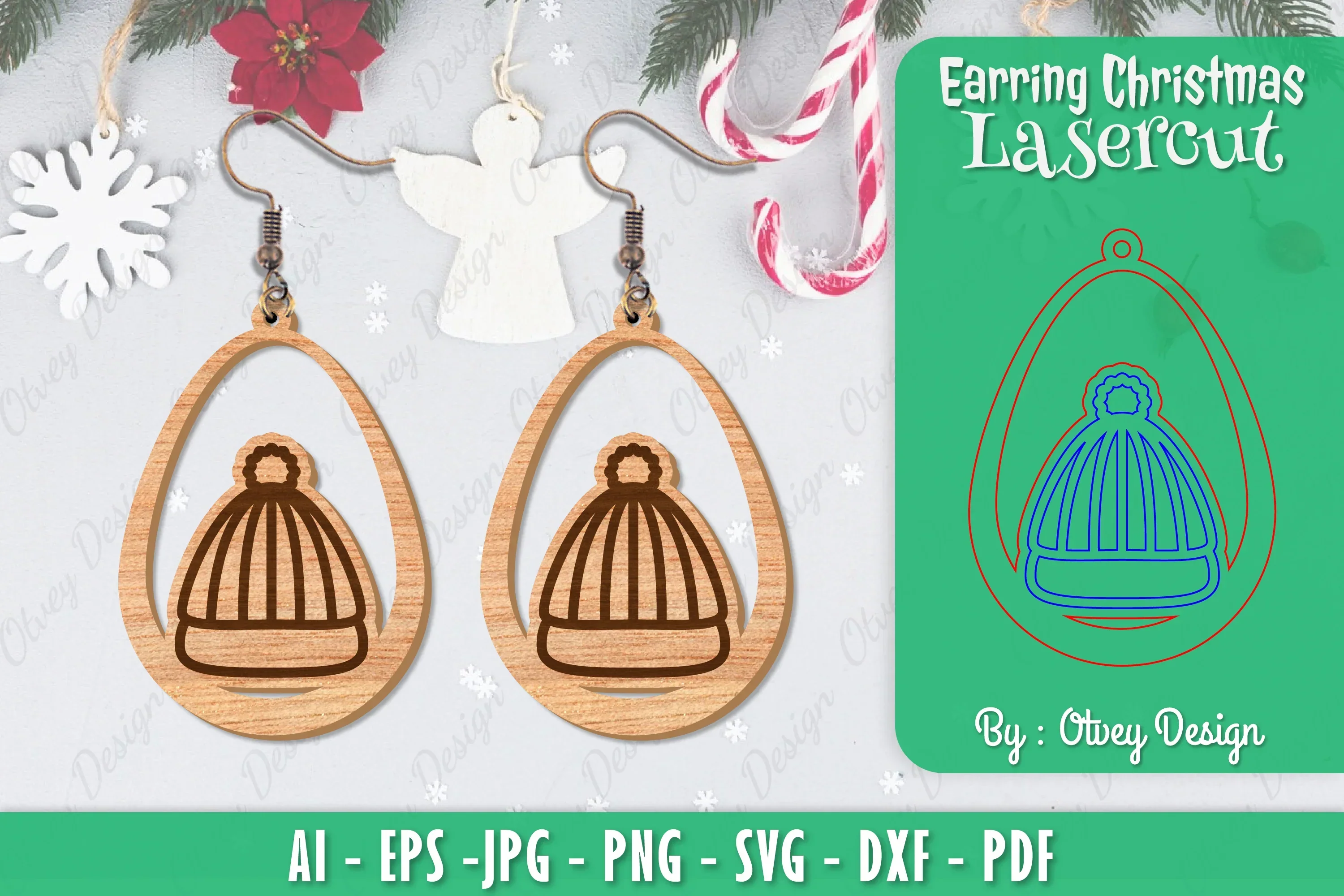 Christmas Earrings SVG Bundle