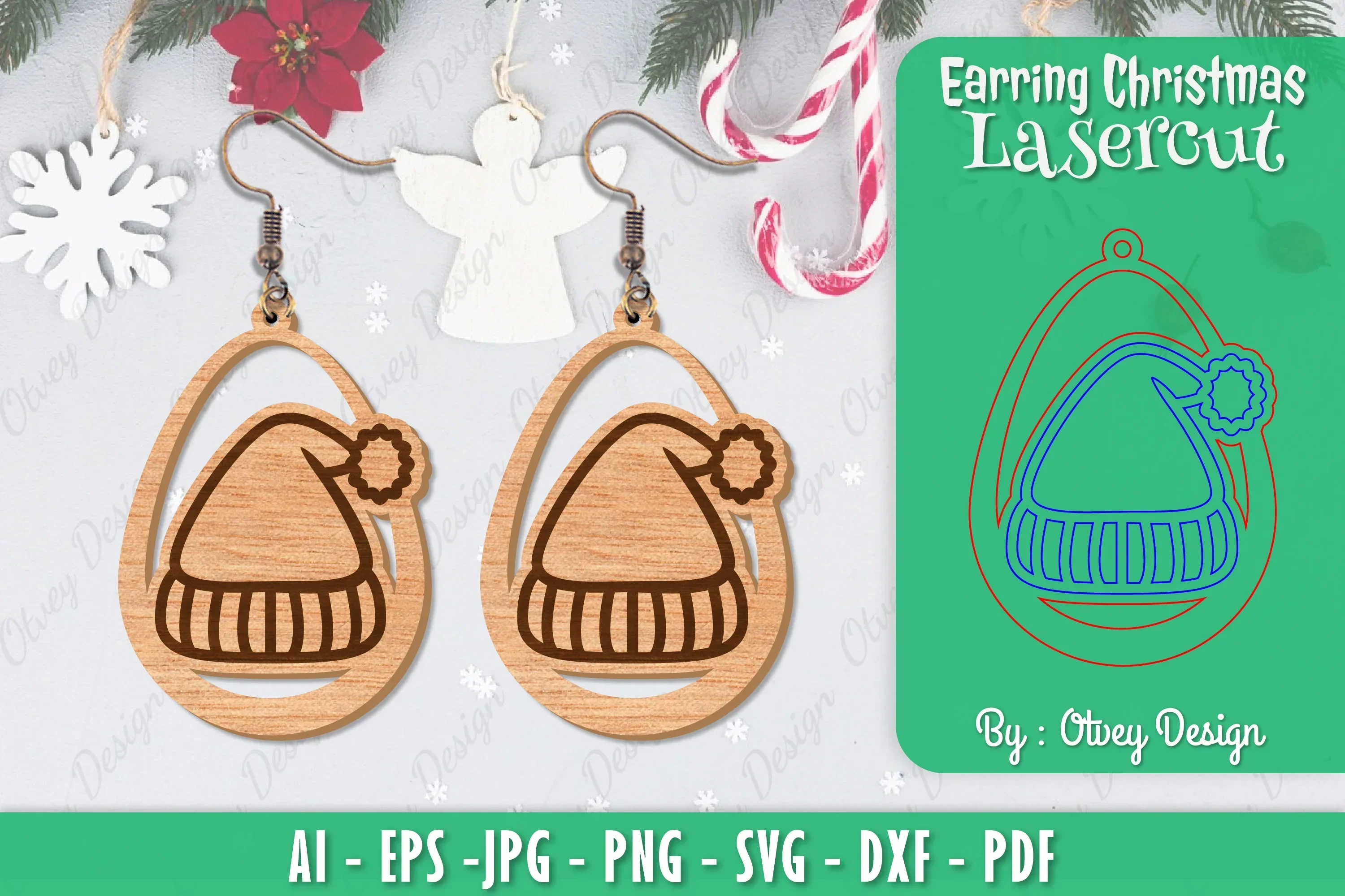Christmas Earrings SVG Bundle
