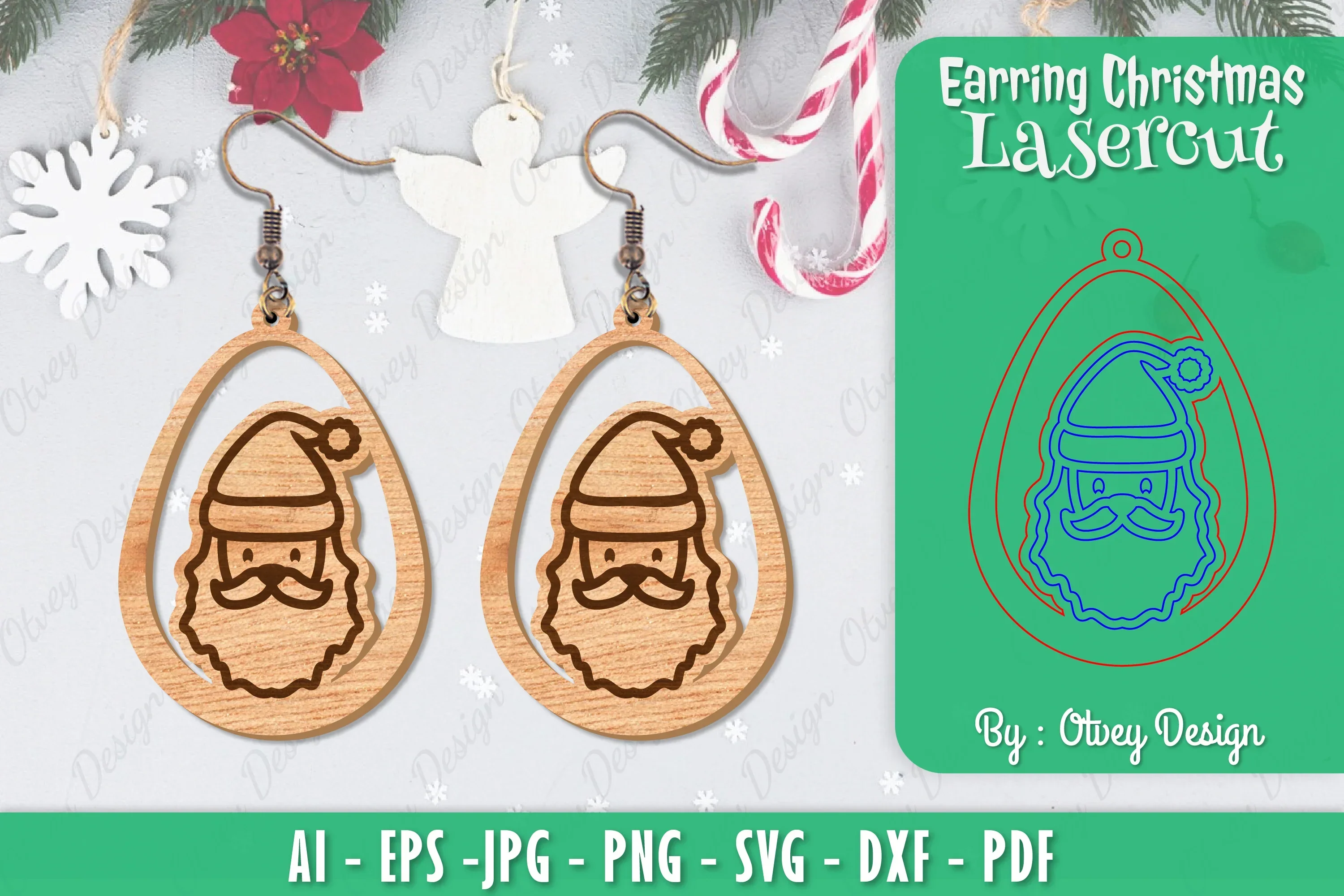 Christmas Earrings SVG Bundle