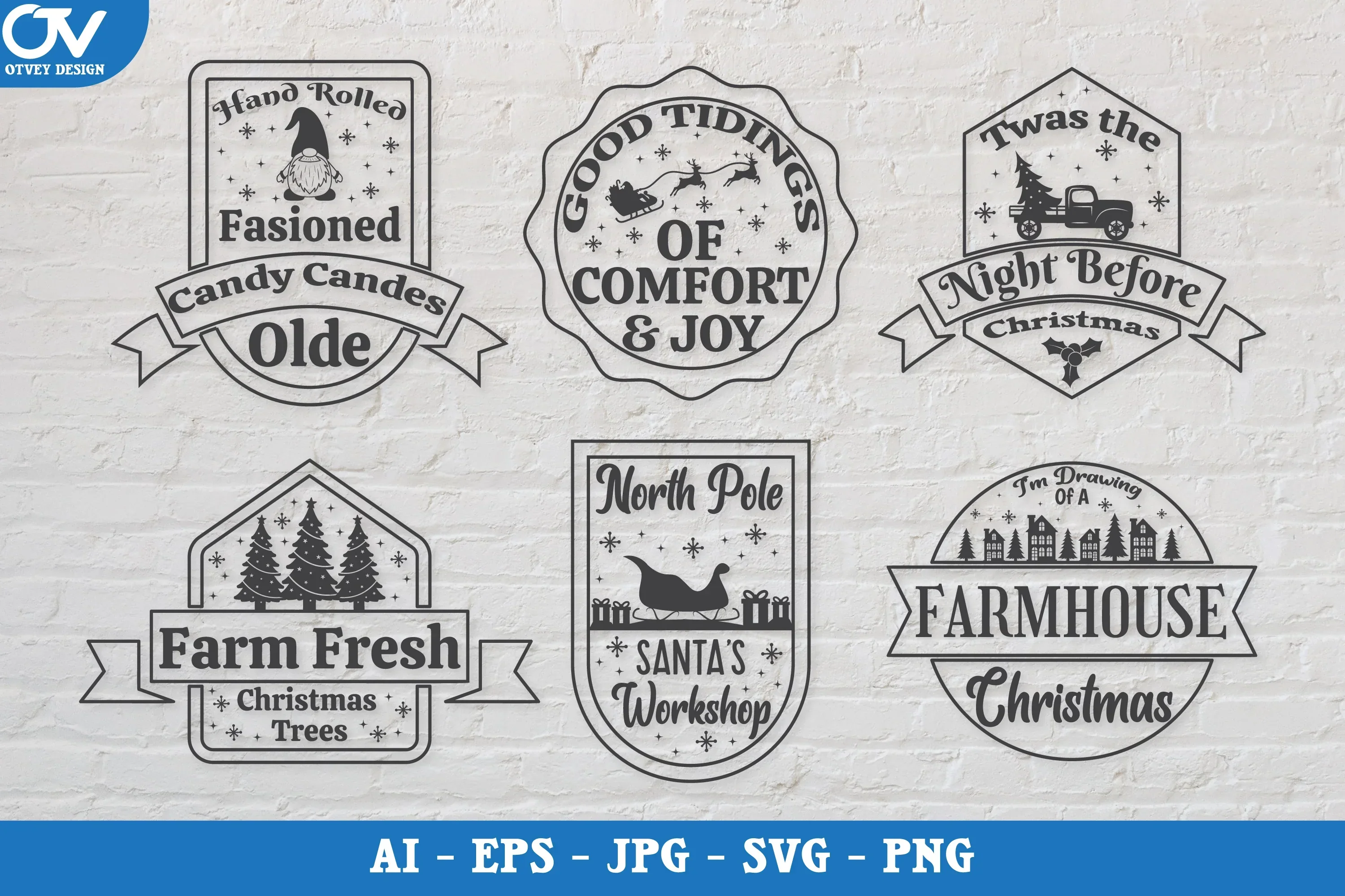 Christmas Farmhouse SVG Bundle