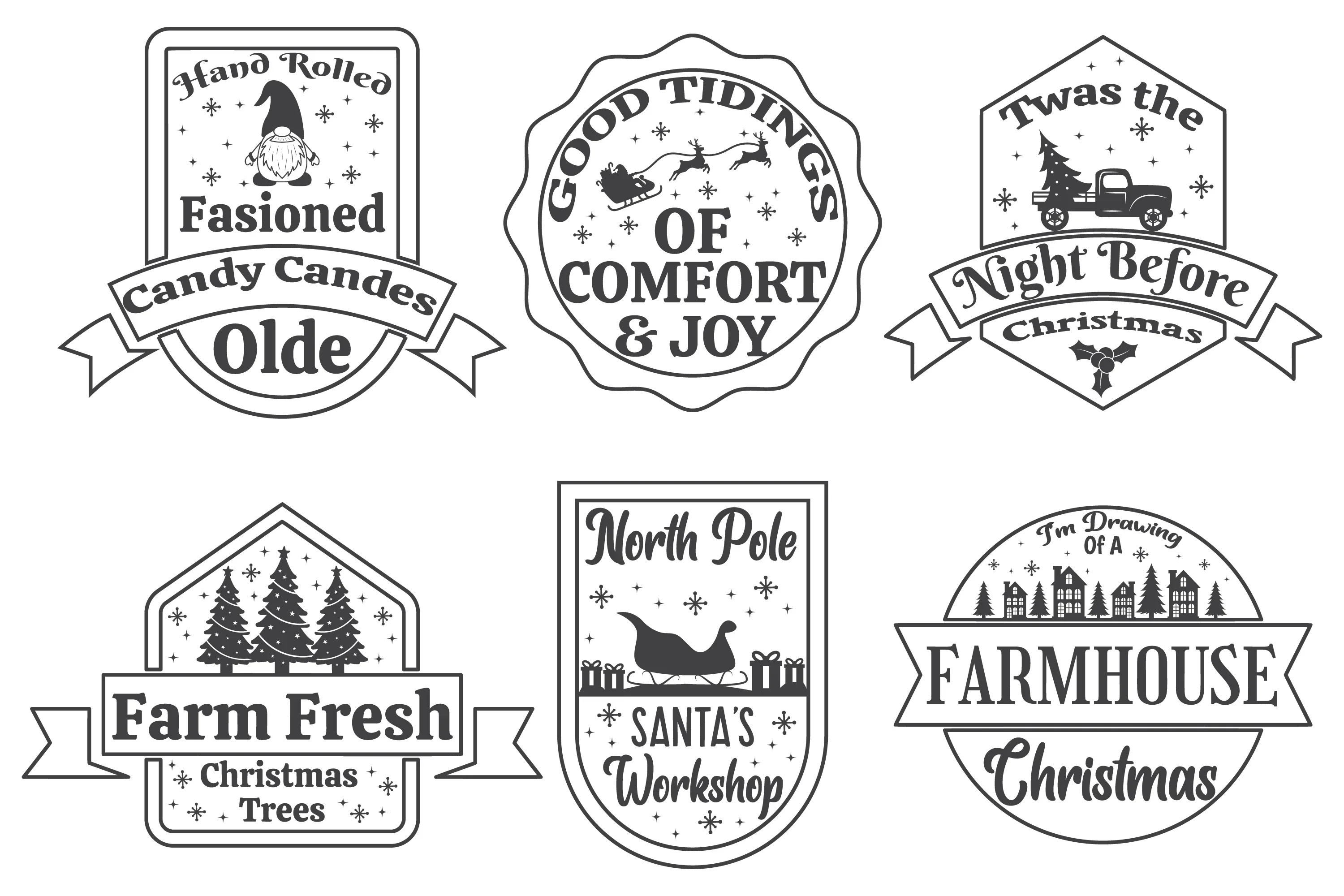 Christmas Farmhouse SVG Bundle