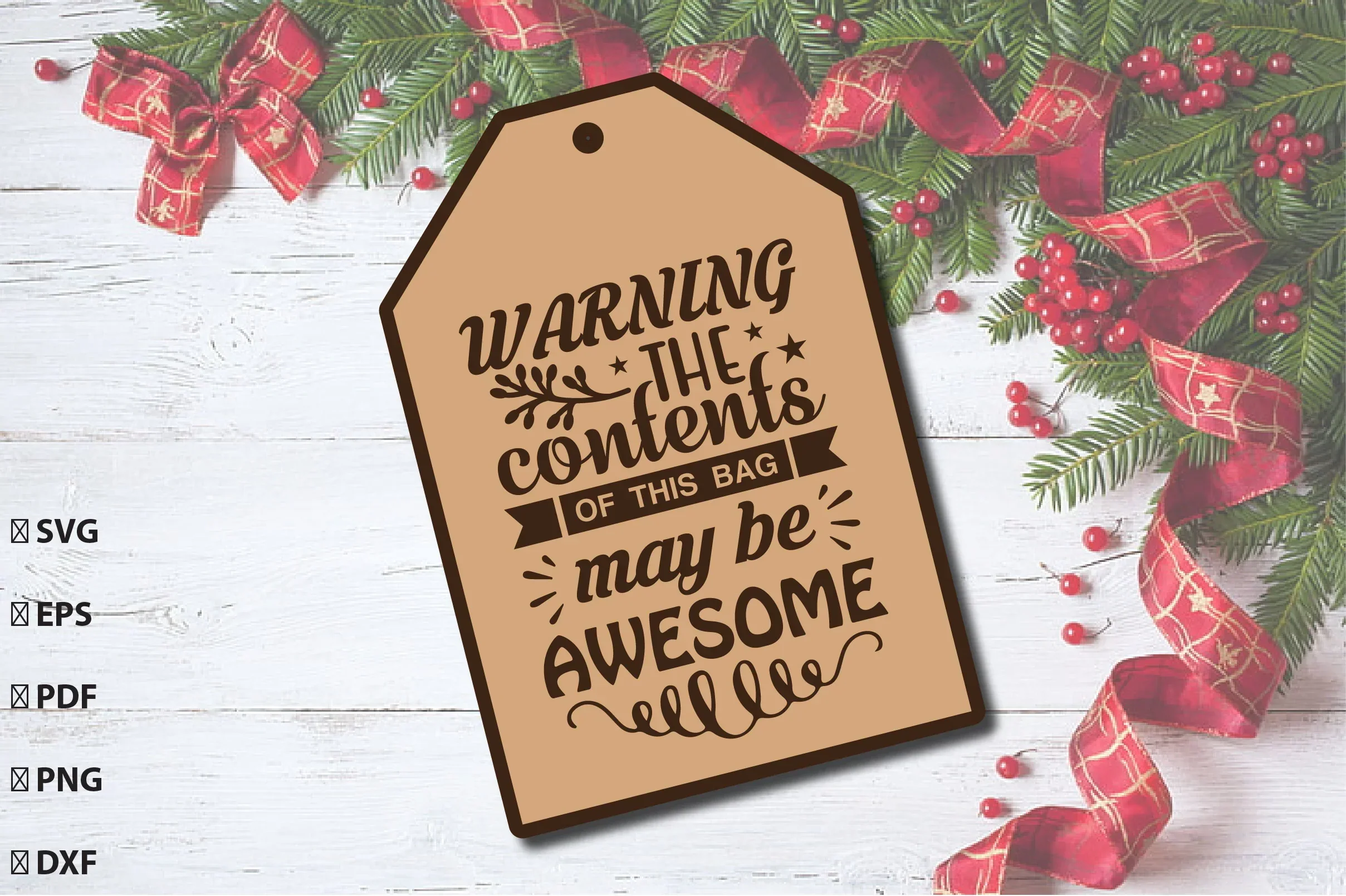 Christmas Gift Tag Laser Cut Bundle - Image 16