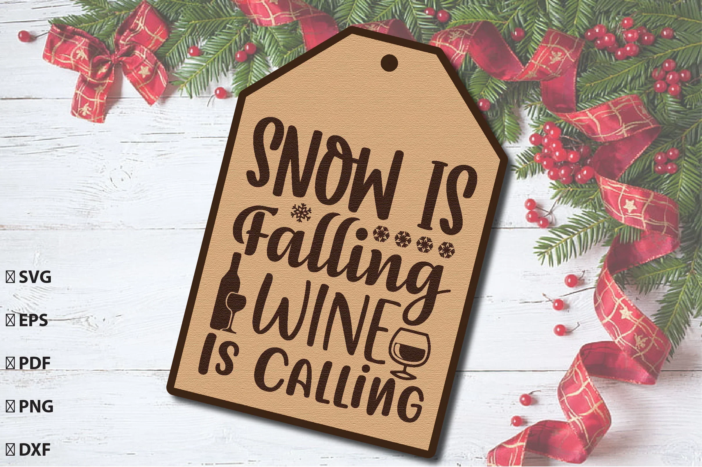 Christmas Gift Tag Laser Cut Bundle - Image 19