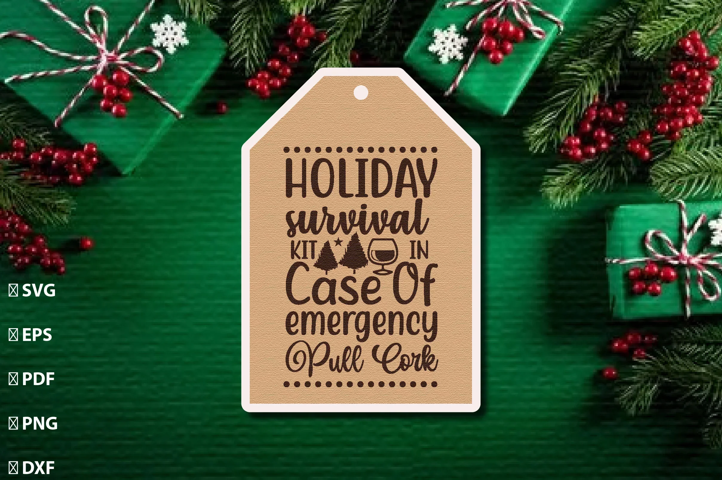 Christmas Gift Tag Laser Cut Bundle - Image 21