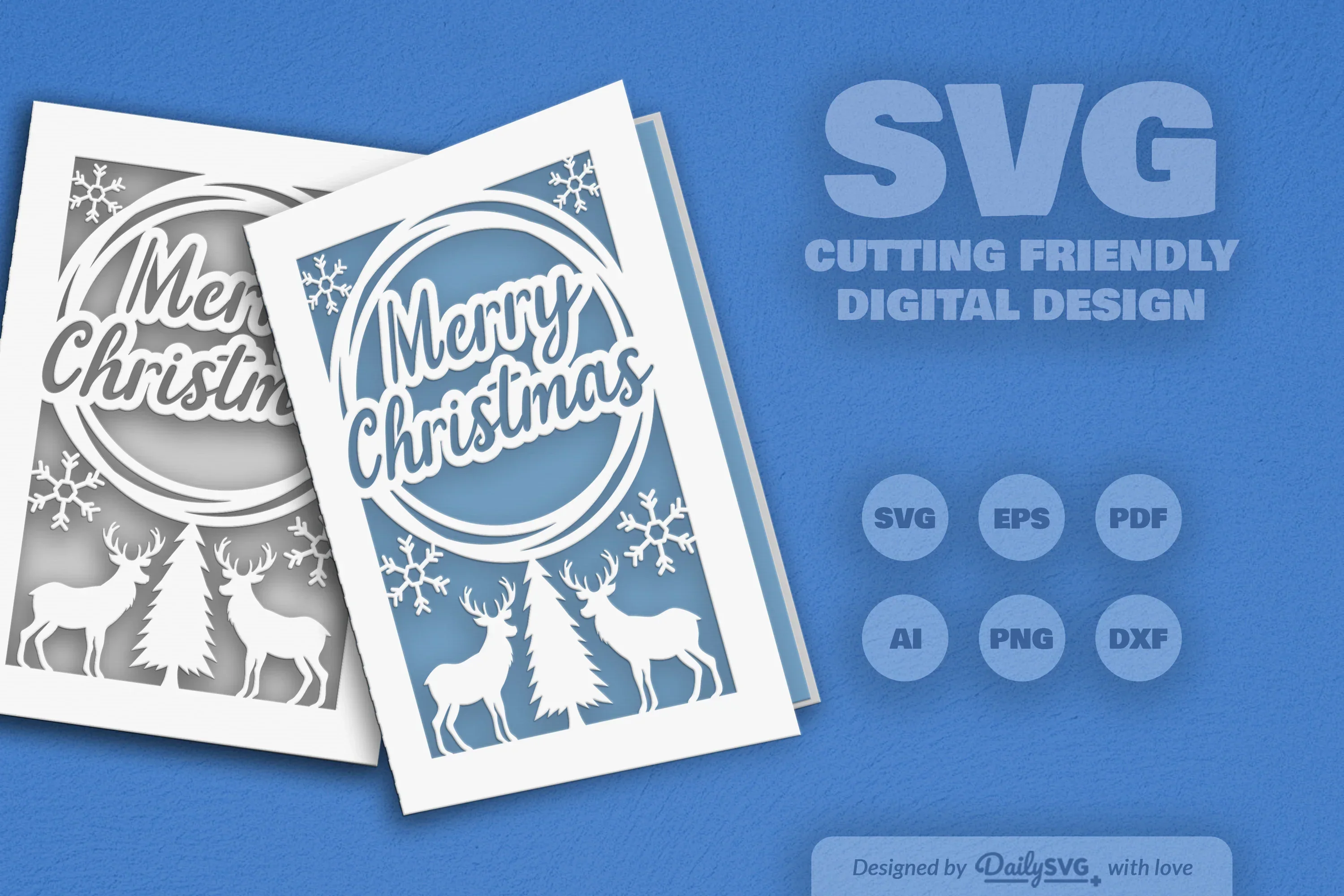 Christmas Greeting Card Clipart - Daily SVG Bundles - Image 2