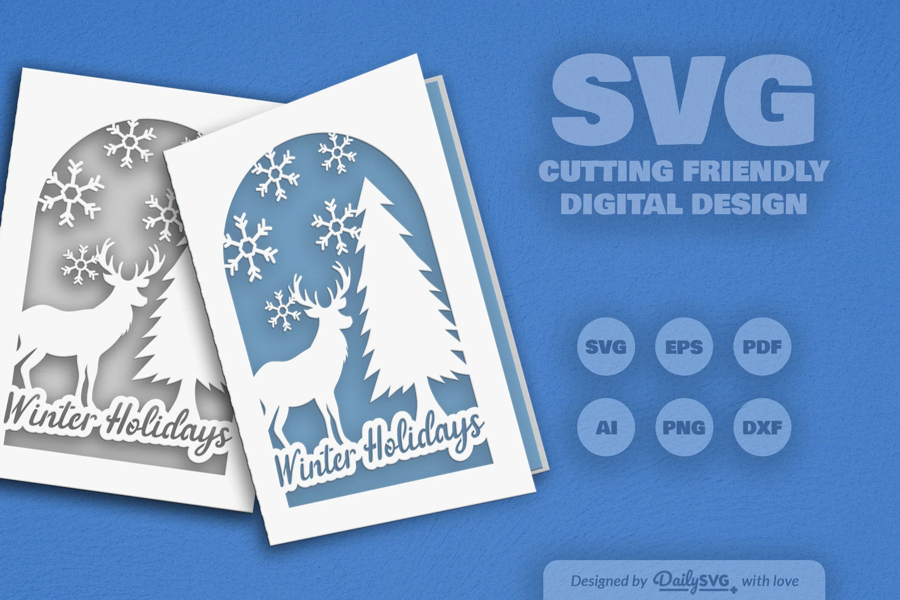Christmas Greeting Card Clipart - Daily SVG Bundles - Image 3