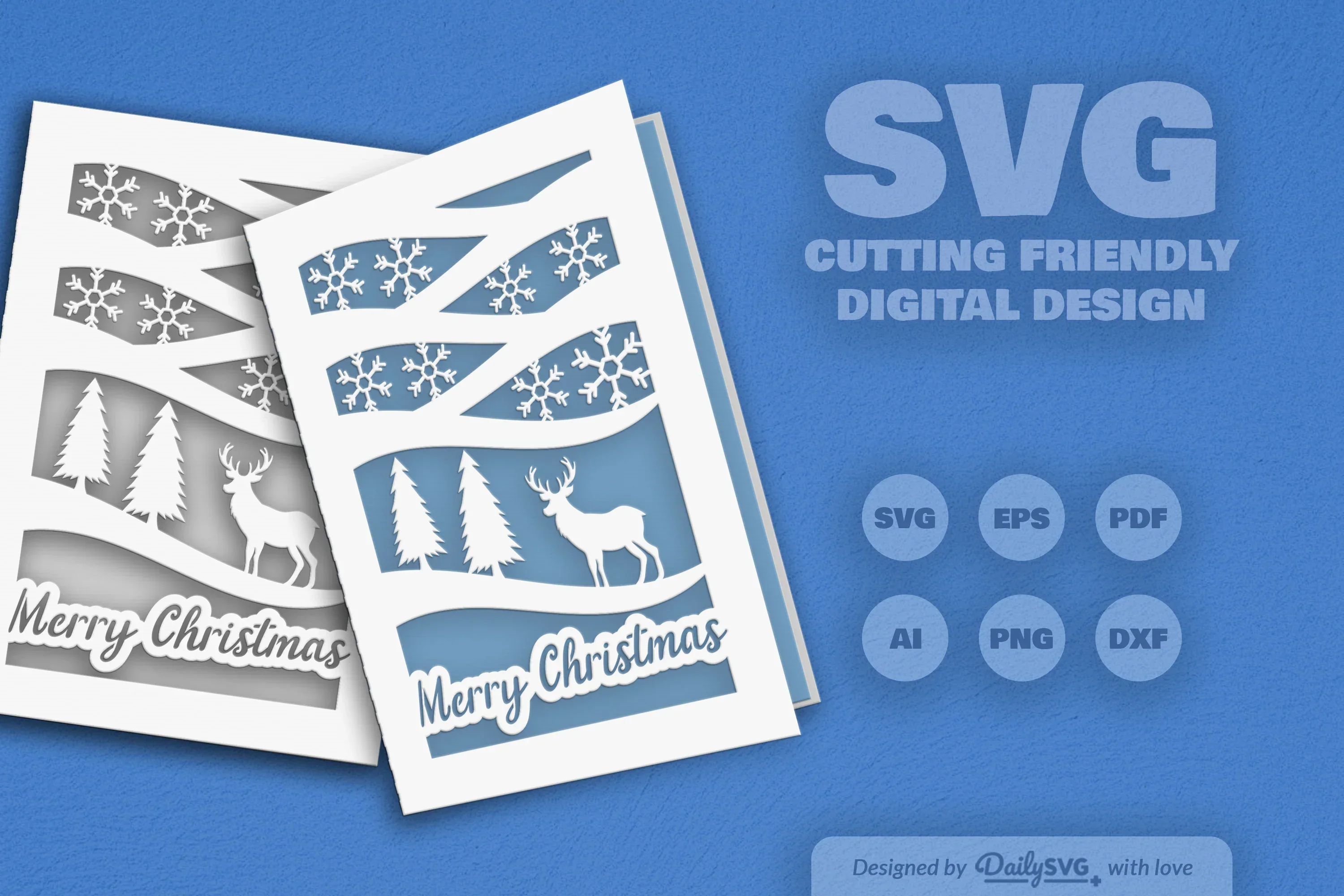 Christmas Greeting Card Clipart - Daily SVG Bundles - Image 5