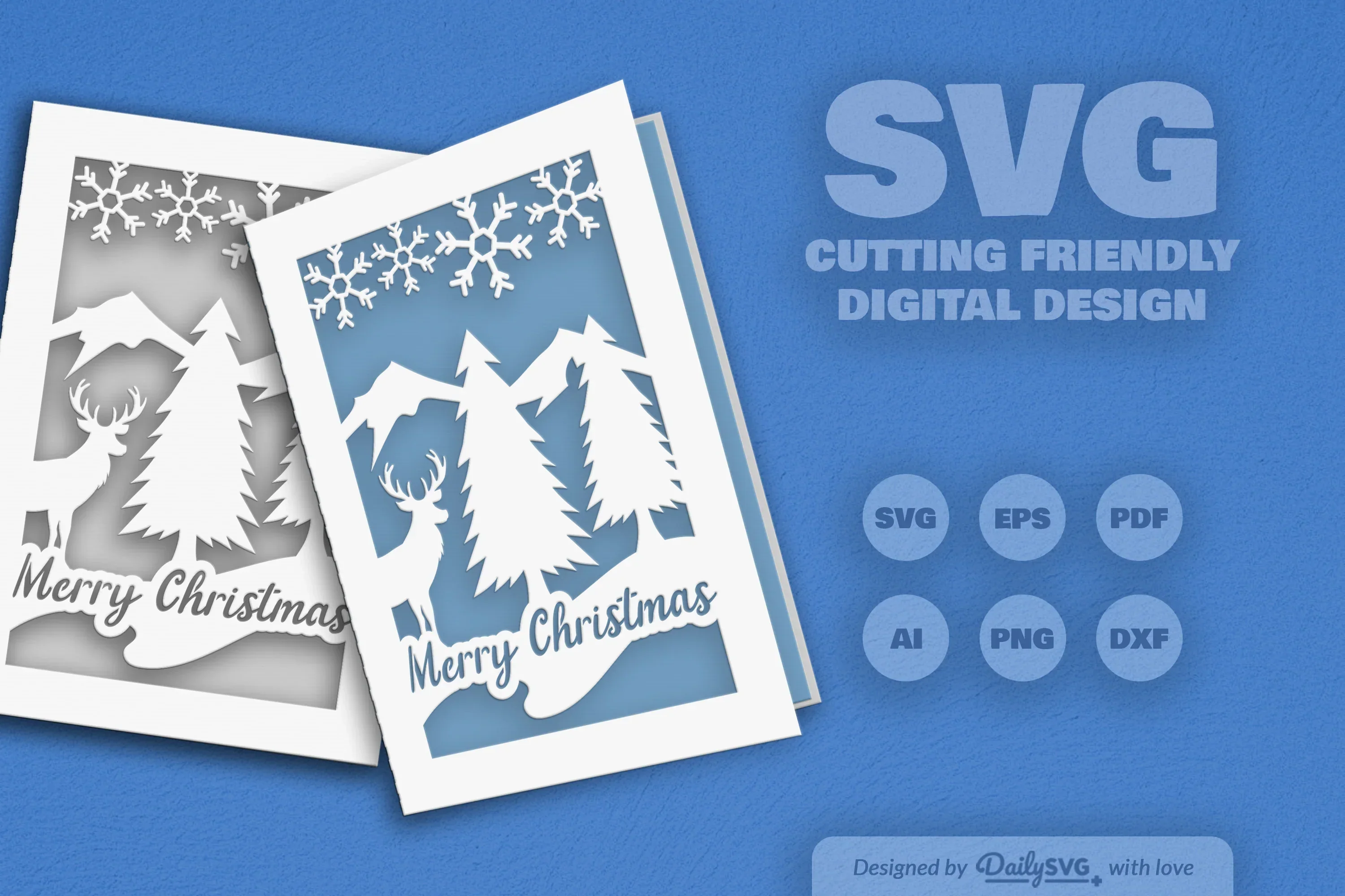 Christmas Greeting Card Clipart - Daily SVG Bundles - Image 7