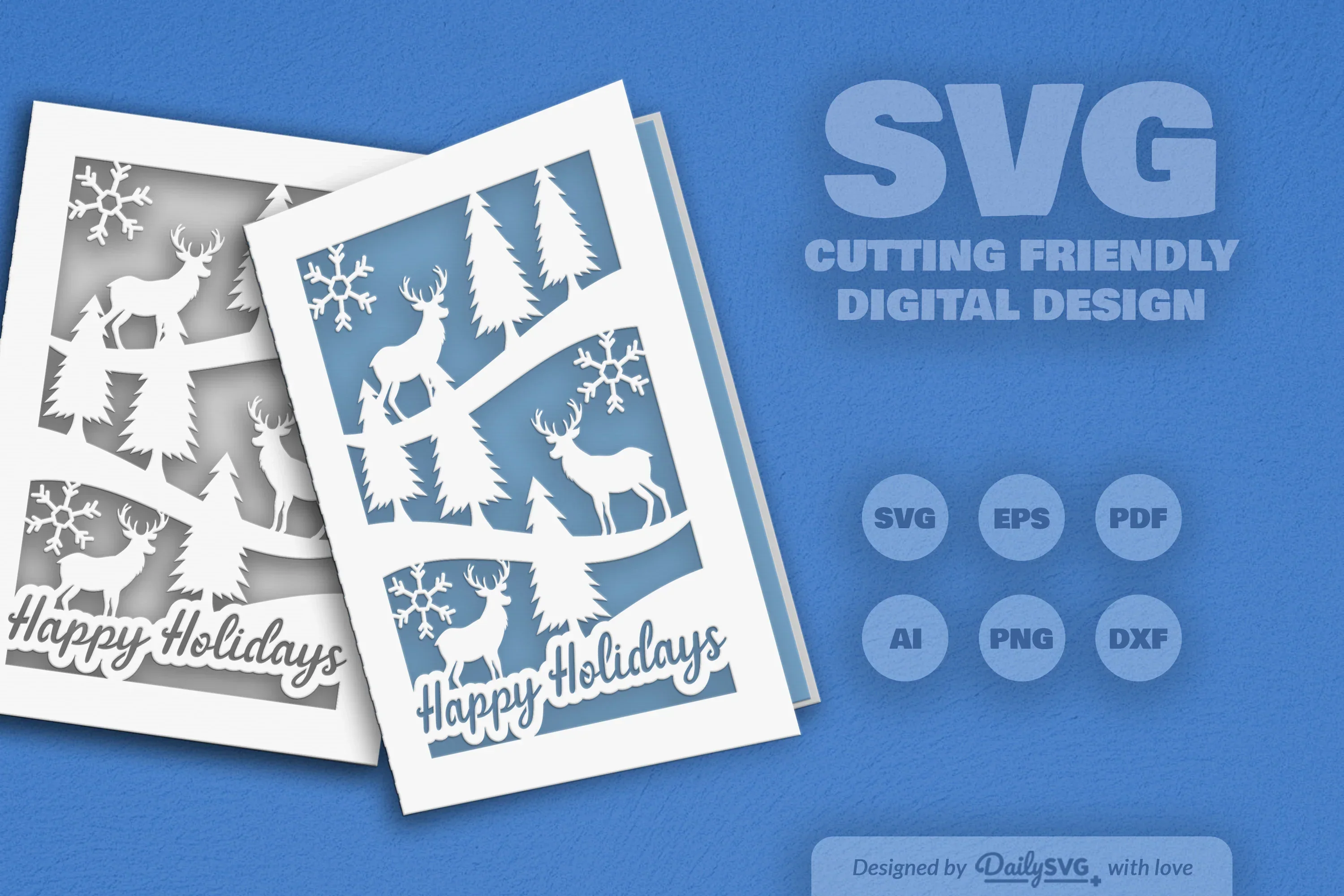 Christmas Greeting Card Clipart - Daily SVG Bundles - Image 9