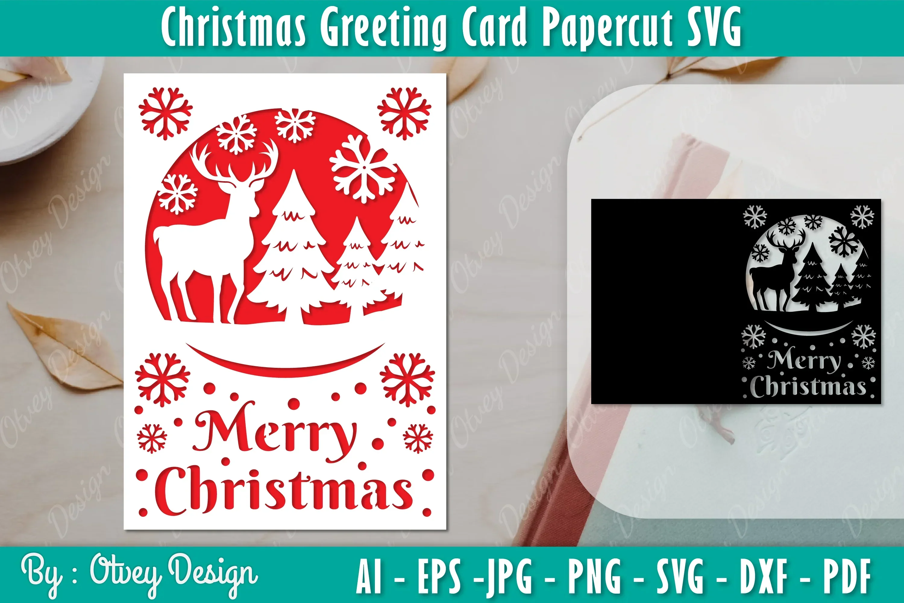 Christmas Greeting Card SVG Bundle