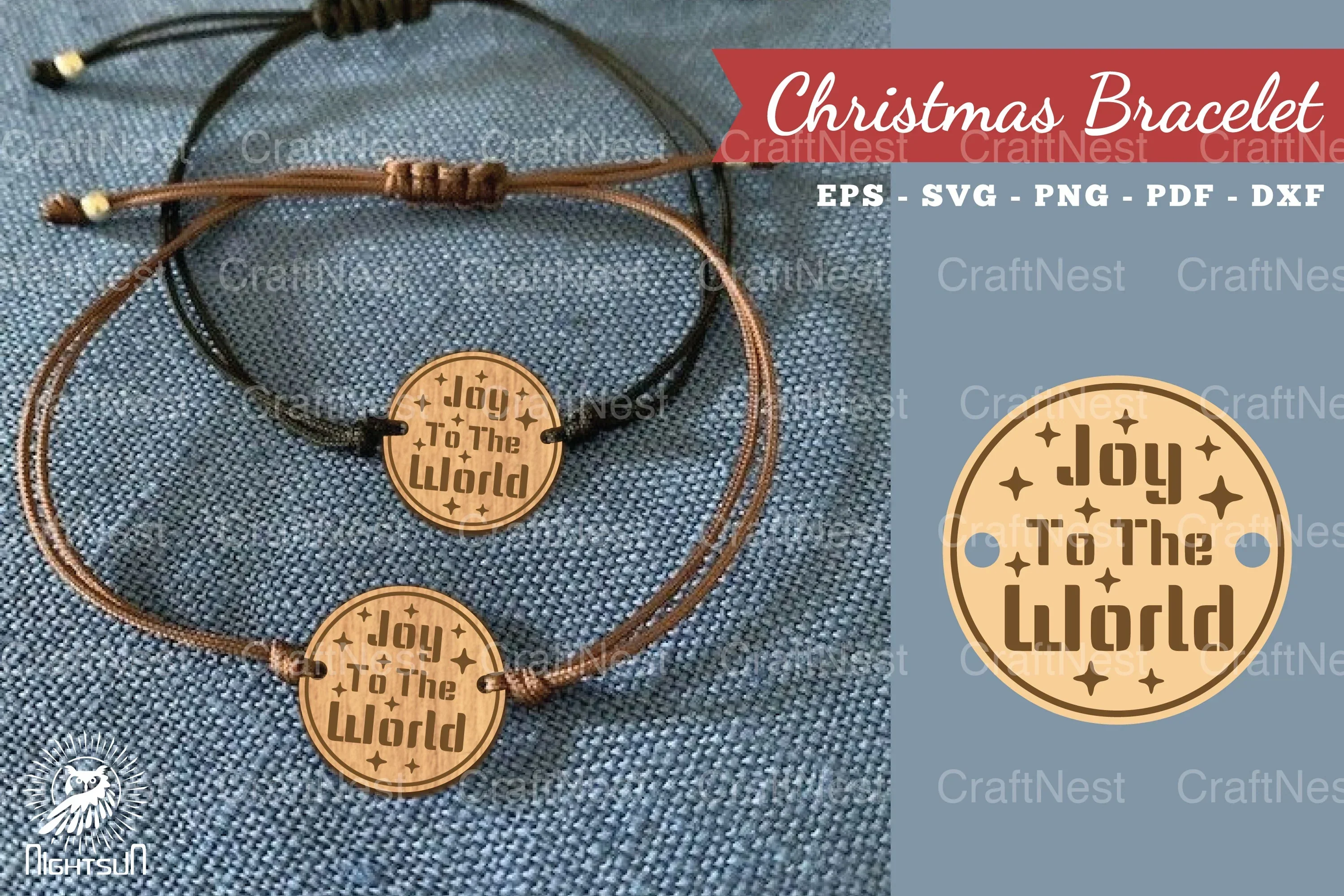 Christmas Laser Cut Bracelet SVG Bundle