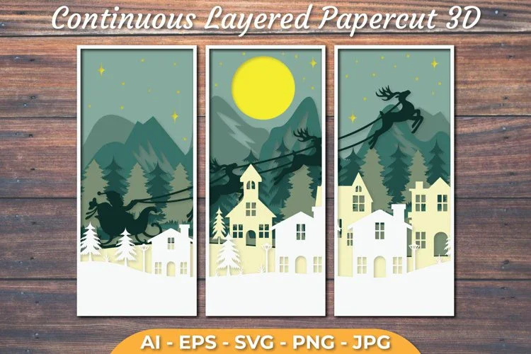 Christmas Layered Papercut SVG Bundle