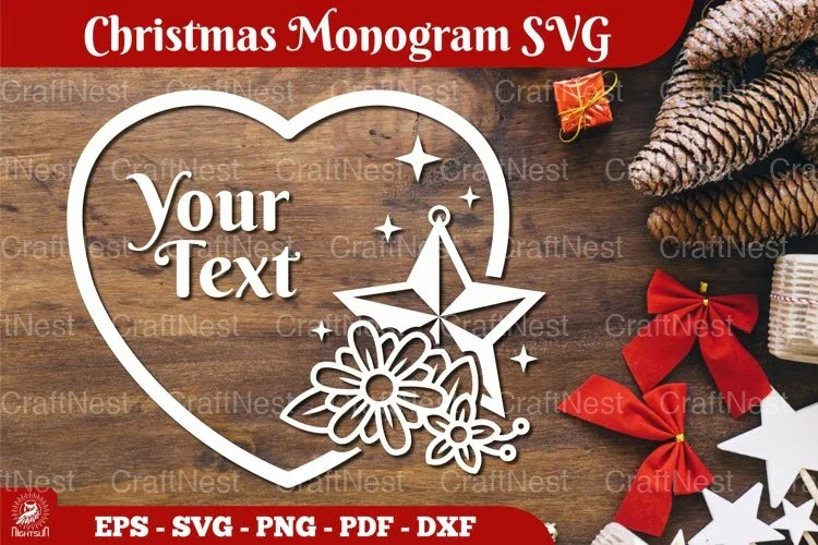 Christmas Monogram SVG Bundle