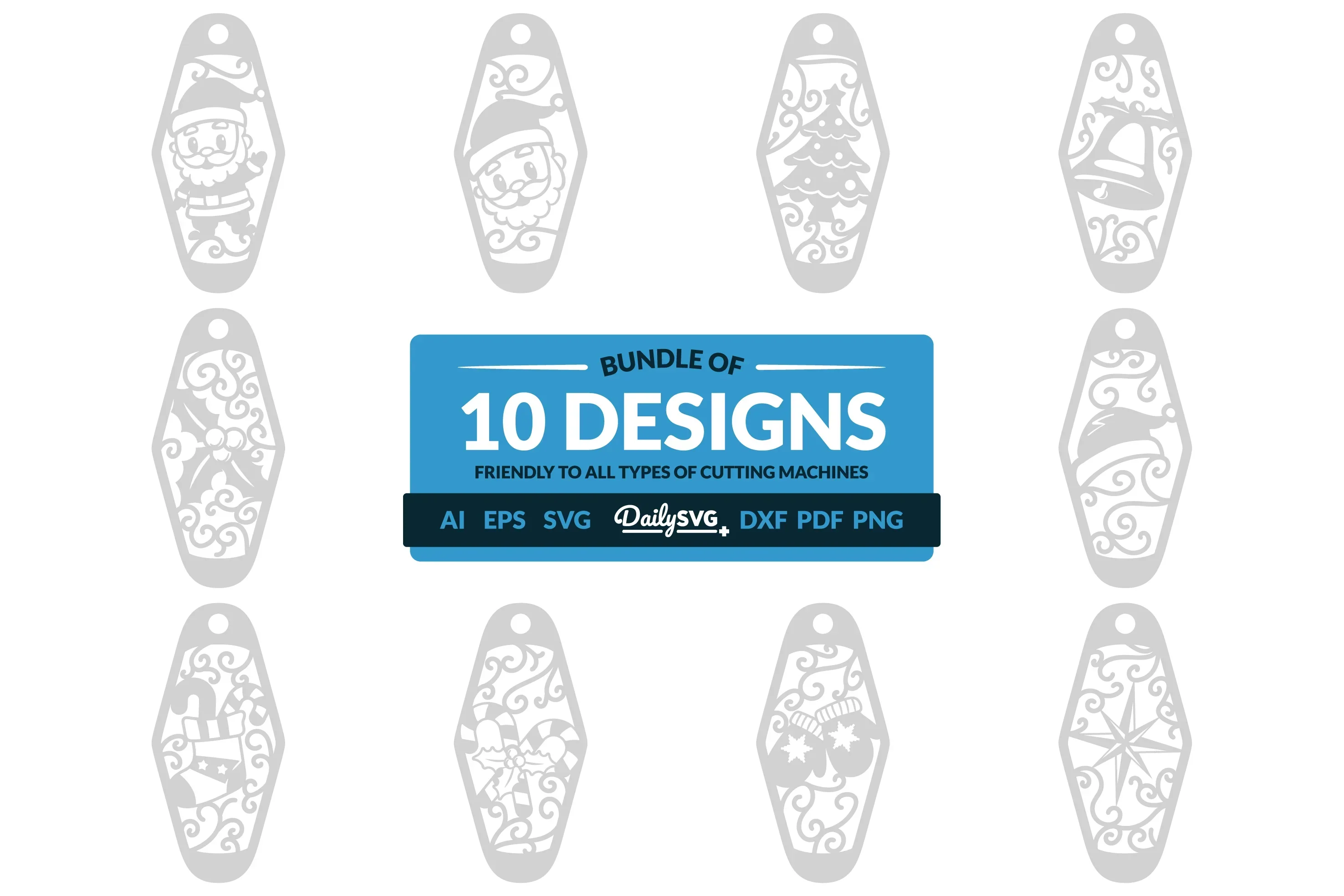 Christmas Motel Keychain Clipart - Daily SVG Bundles