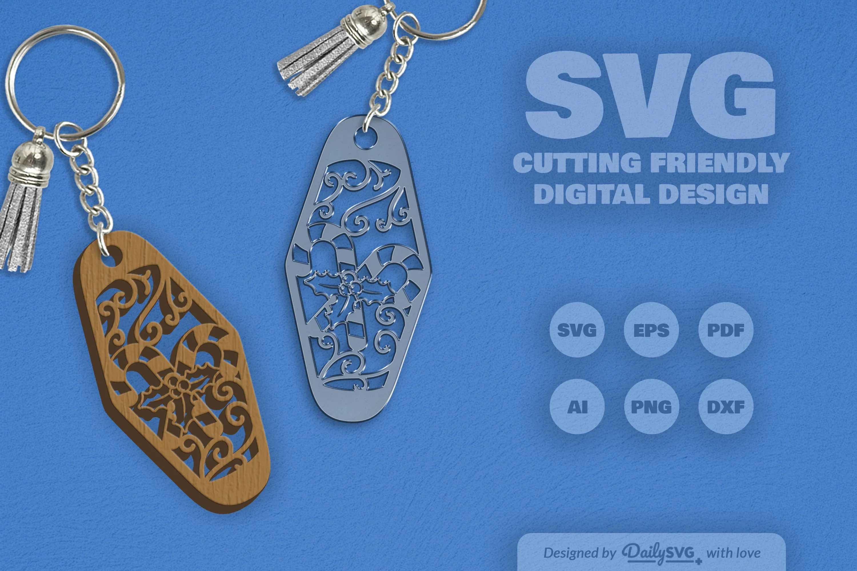 Christmas Motel Keychain Clipart - Daily SVG Bundles - Image 4