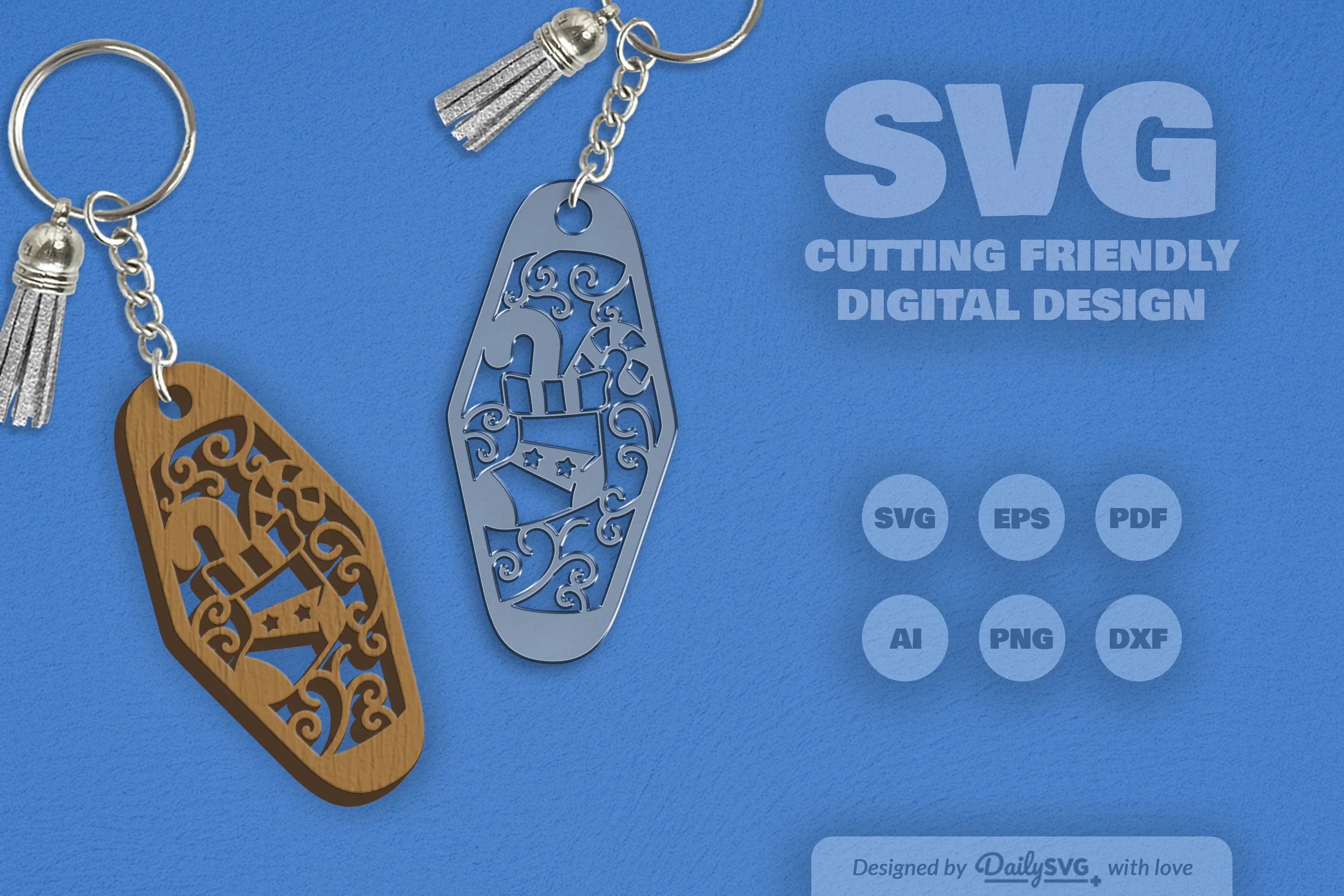 Christmas Motel Keychain Clipart - Daily SVG Bundles - Image 5