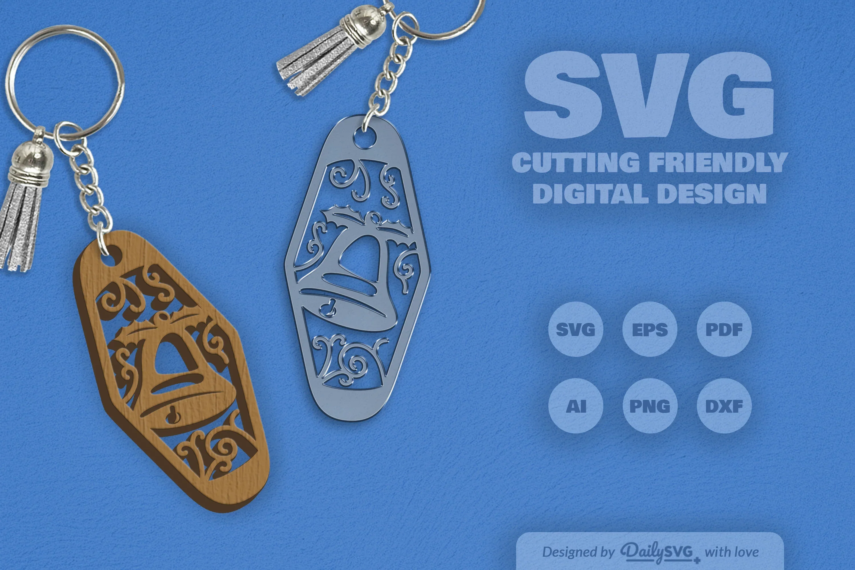 Christmas Motel Keychain Clipart - Daily SVG Bundles - Image 8