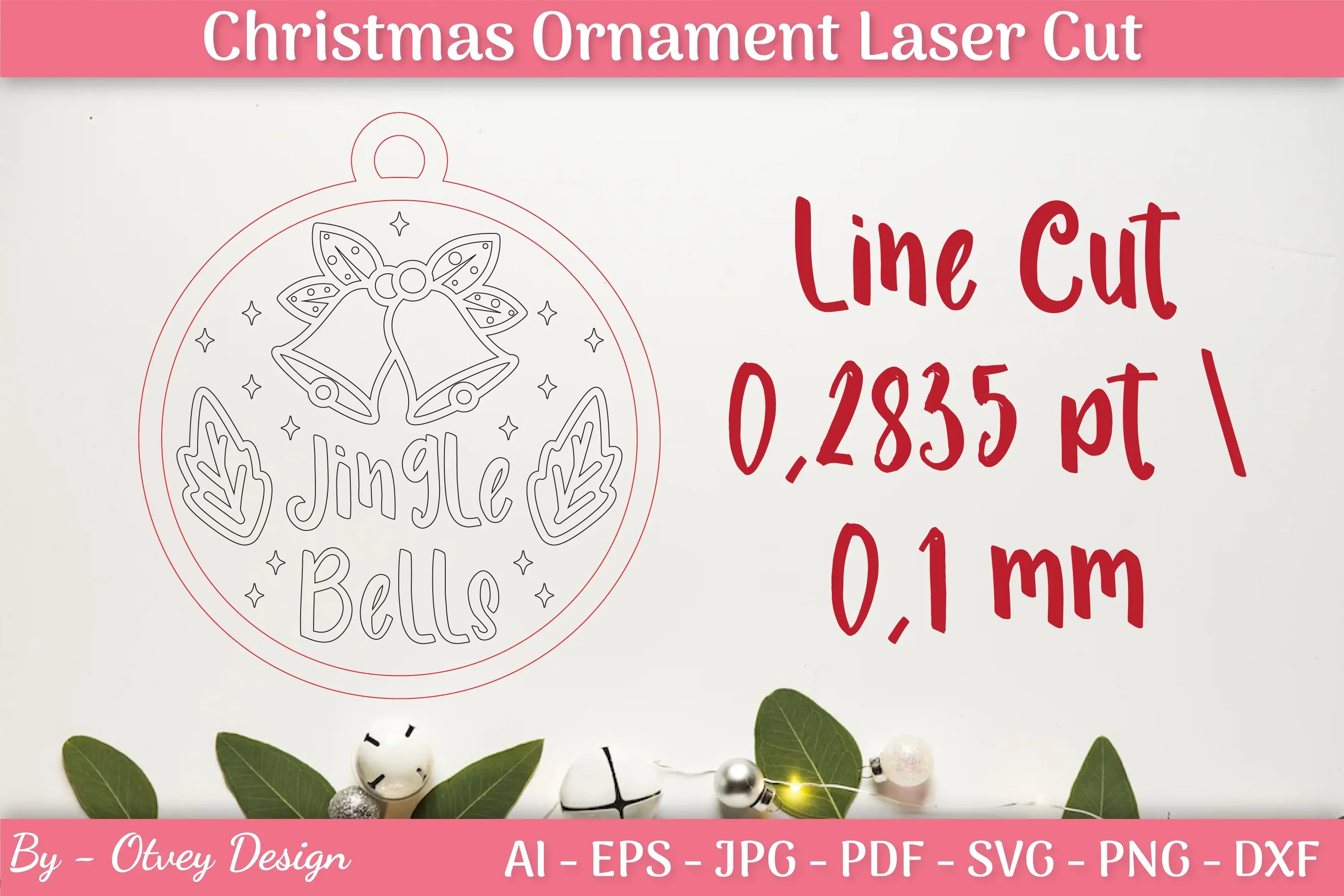 Christmas Ornament Laser Cut SVG Bundle - Image 2