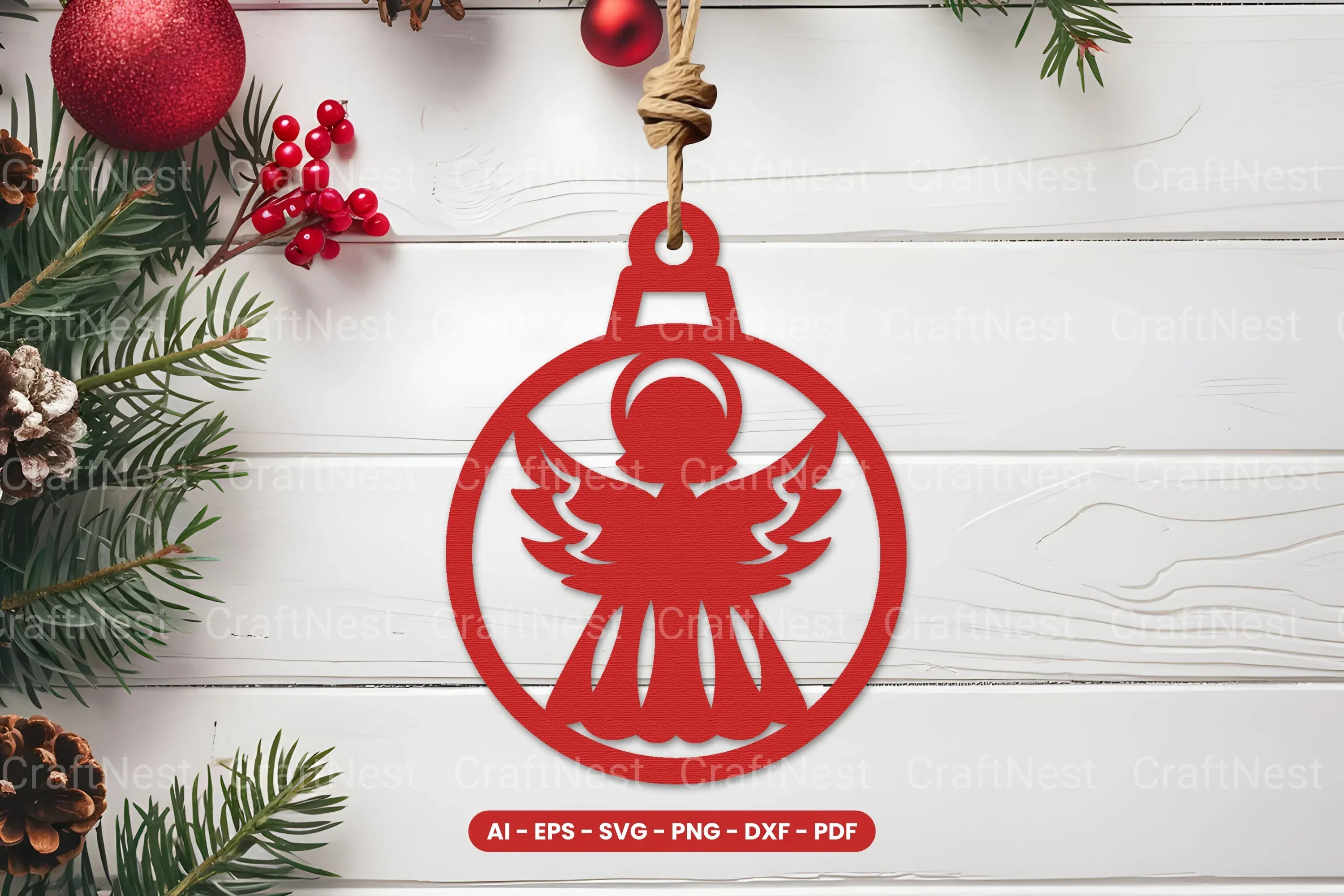 Christmas Ornament Lasercut SVG Bundle