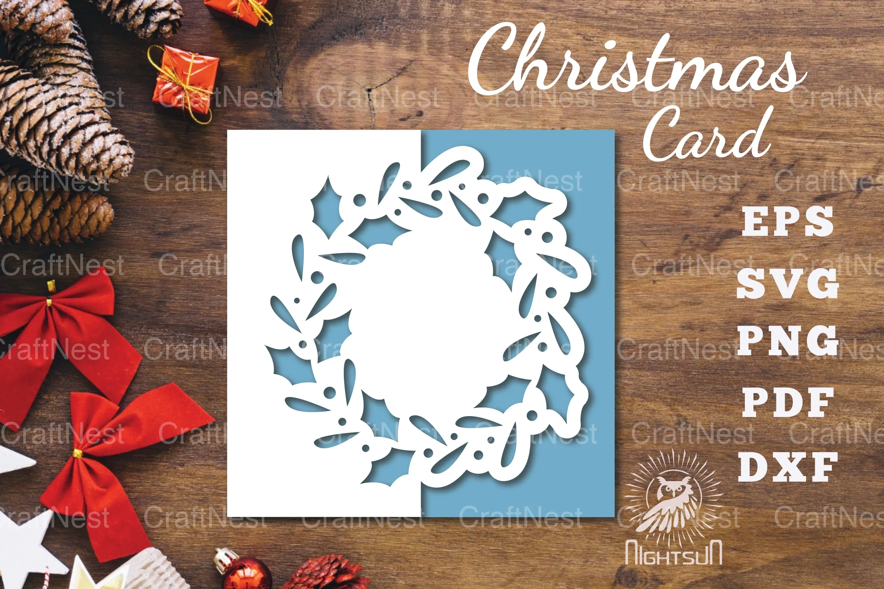 Christmas Papercut Card SVG Bundle