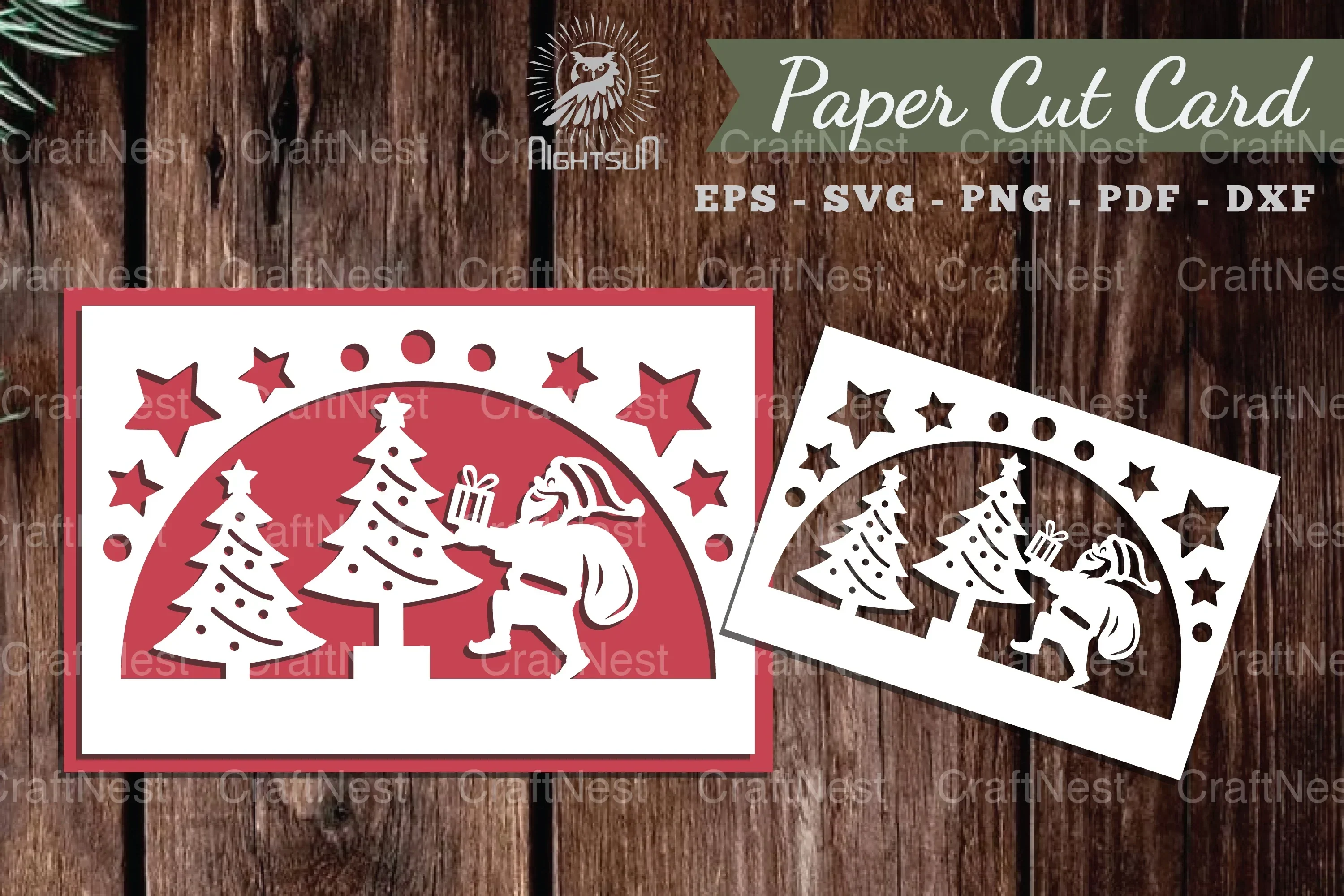 Christmas Papercut Card SVG Bundle
