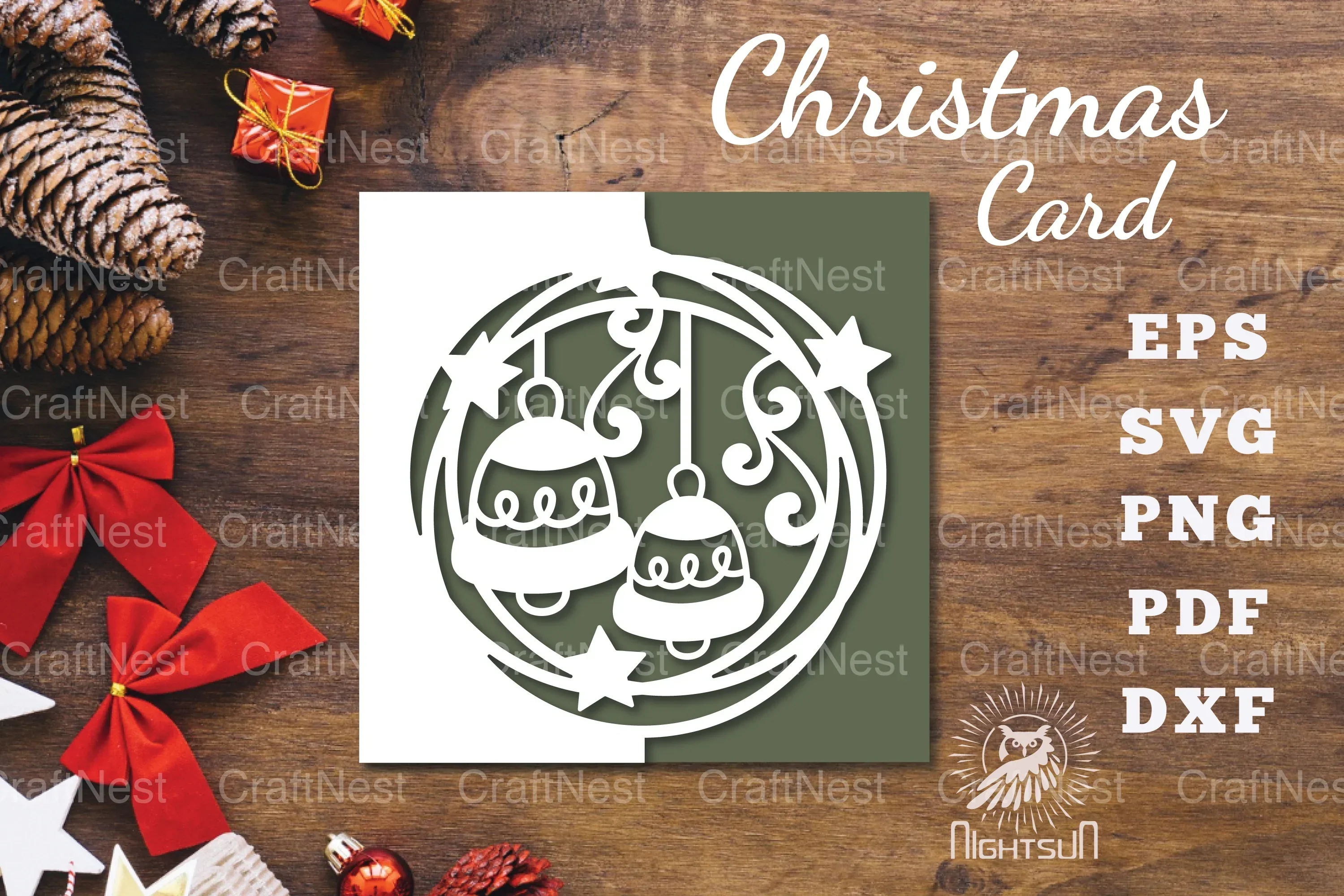 Christmas Papercut Card SVG Bundle