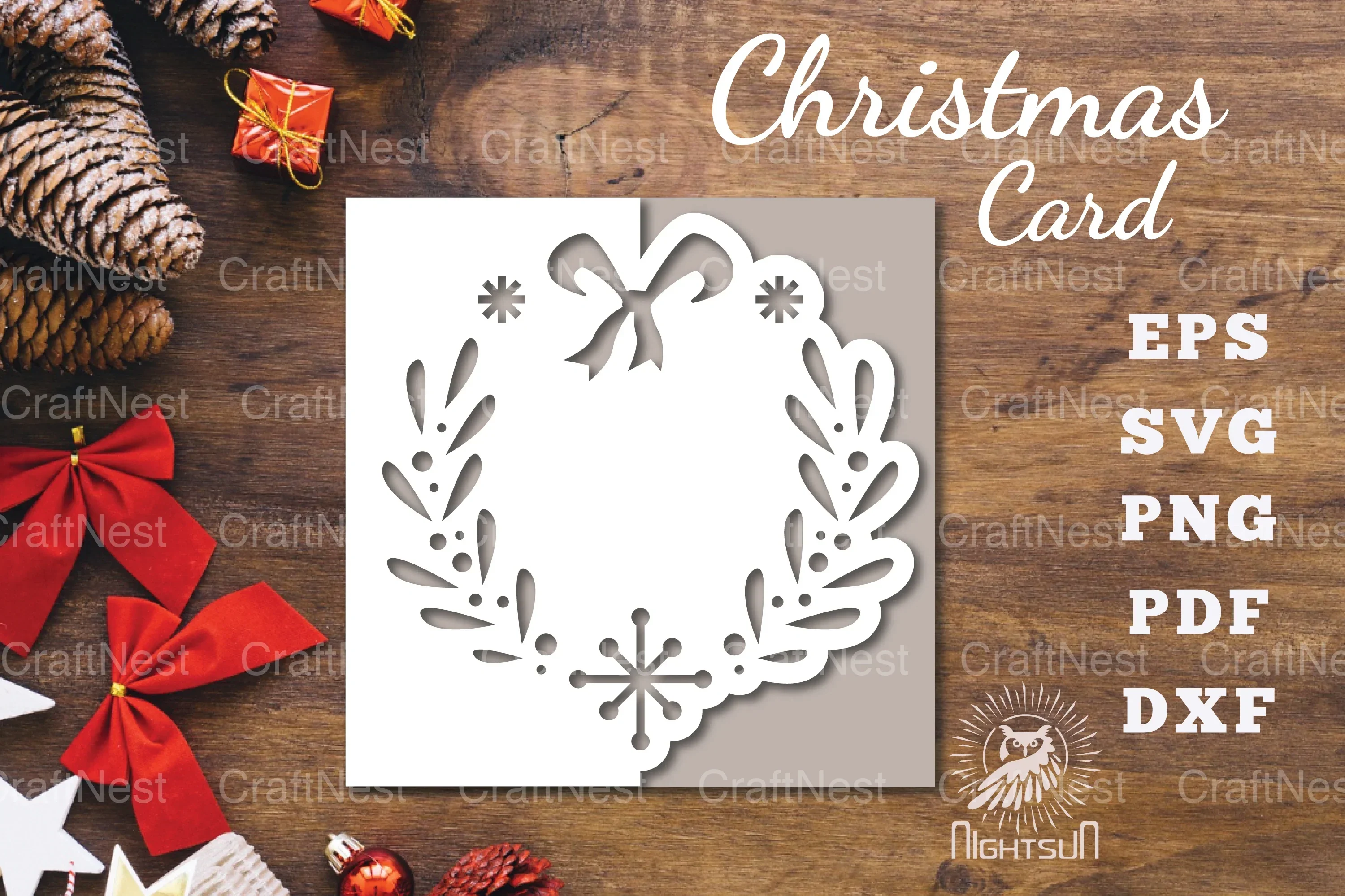 Christmas Papercut Card SVG Bundle