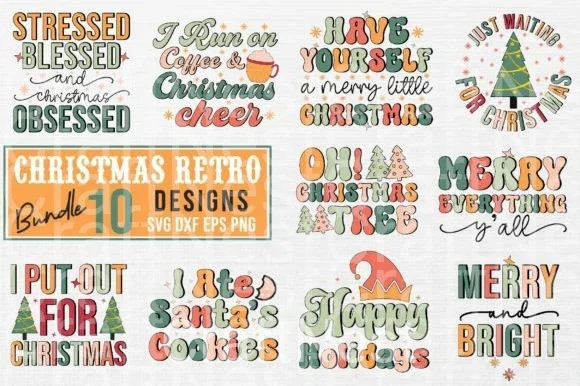 Christmas Retro Bundle6 Bundle