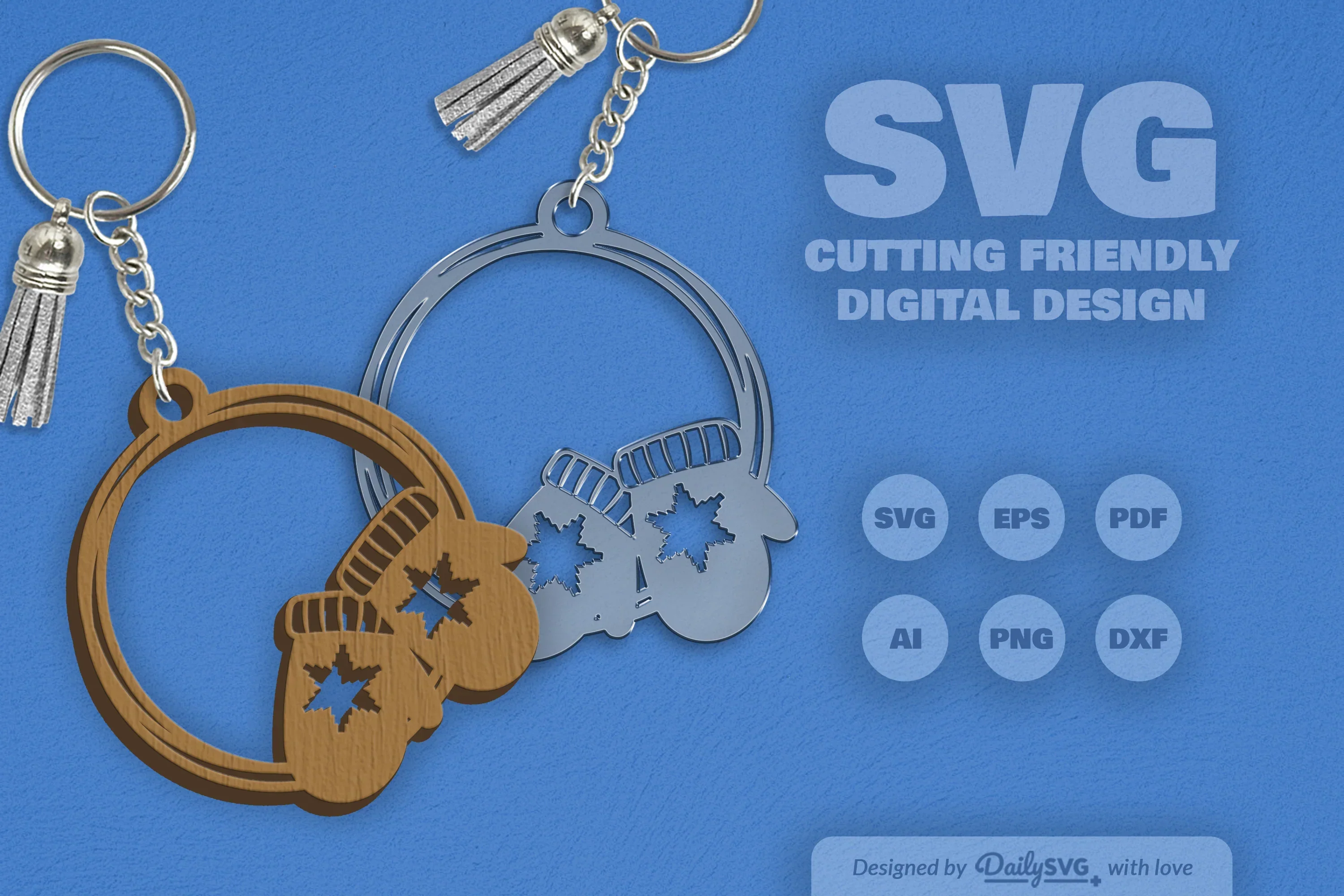 Christmas Round Keychain Clipart - Daily SVG Bundles - Image 10