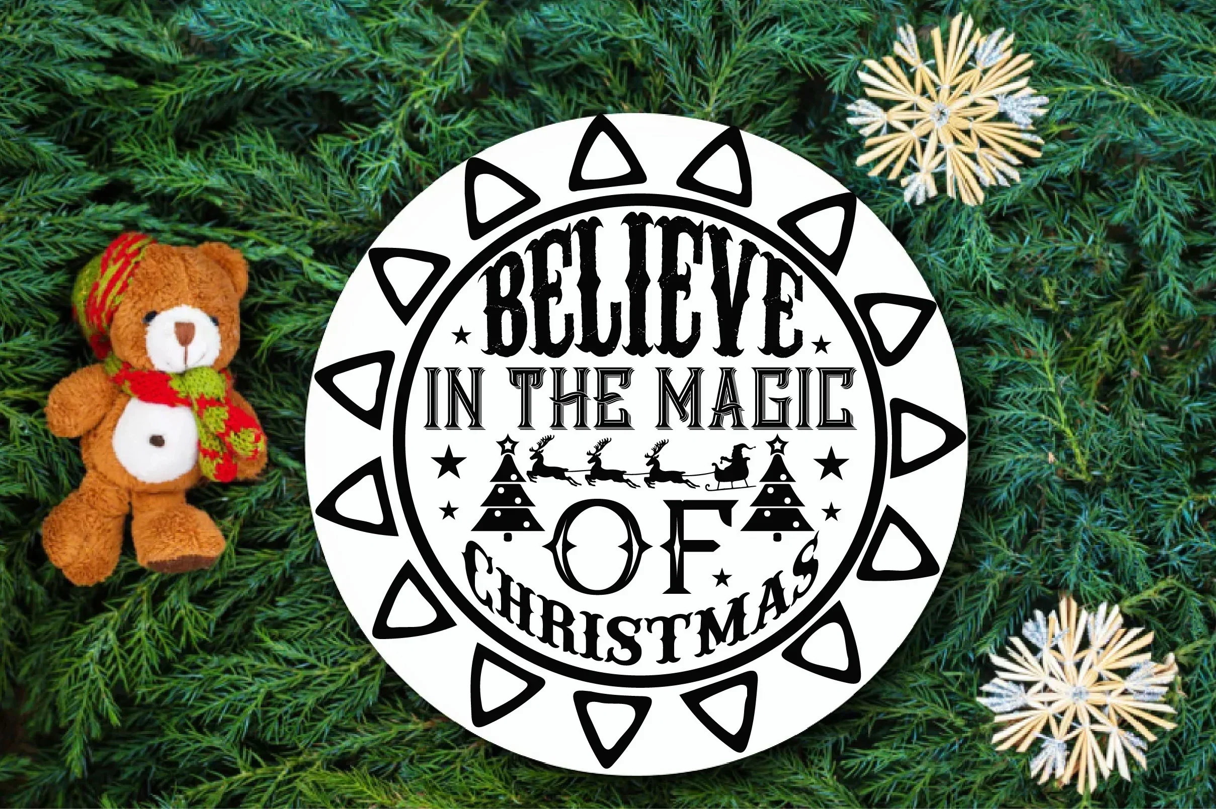 Christmas Round Sign SVG Bundle - Image 11