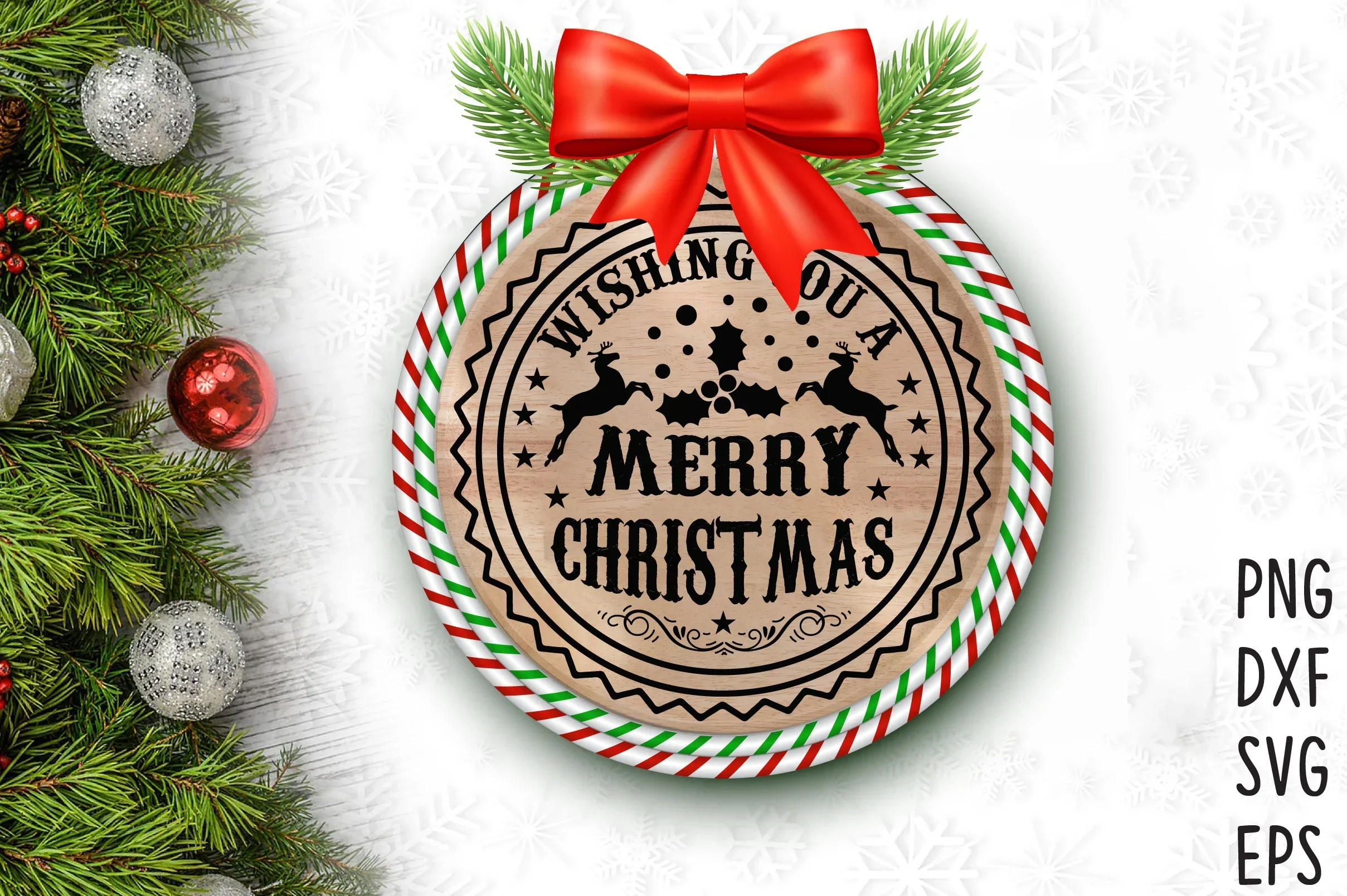 Christmas Round Sign SVG Bundle - Image 4