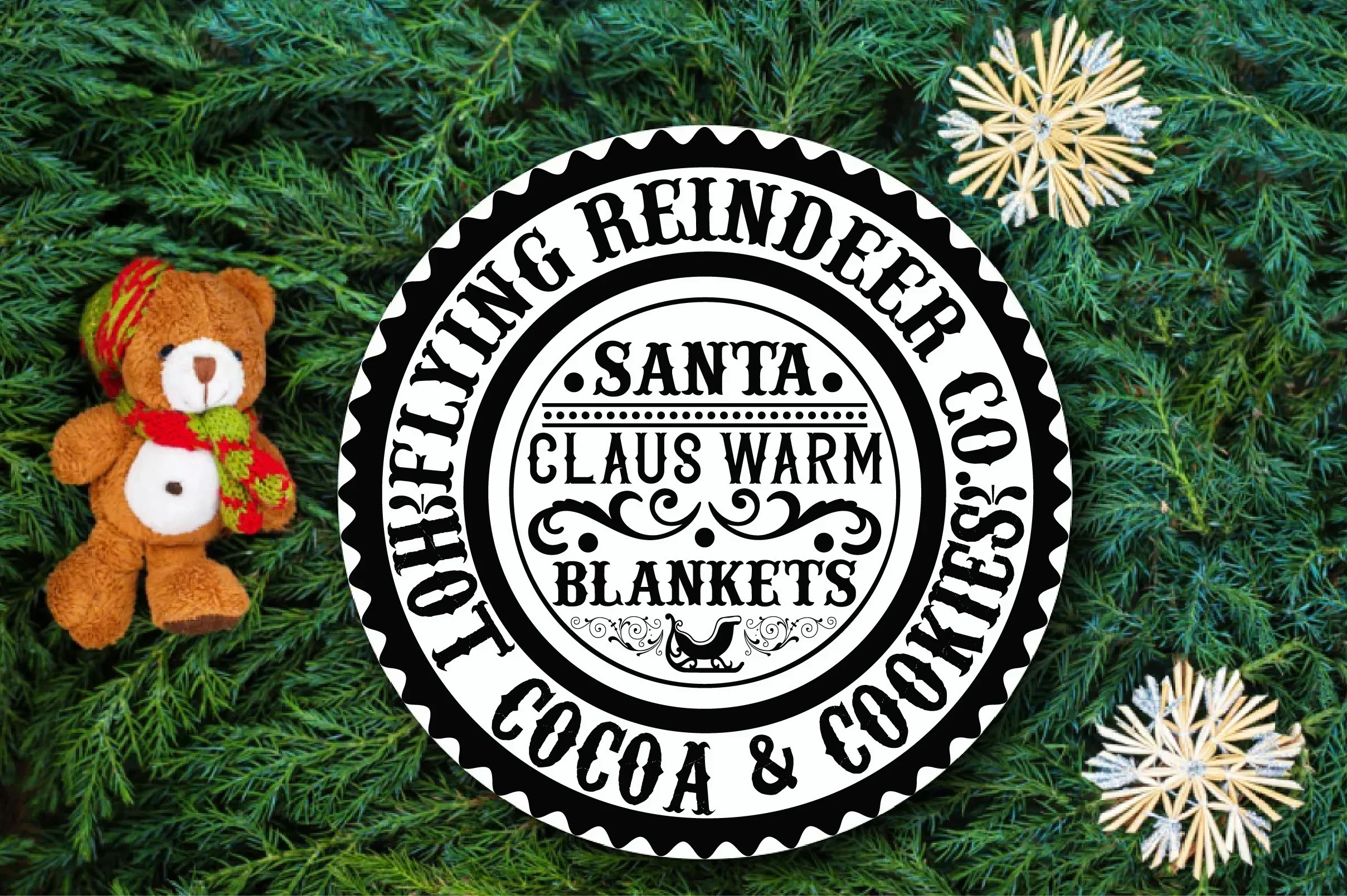 Christmas Round Sign SVG Bundle - Image 5