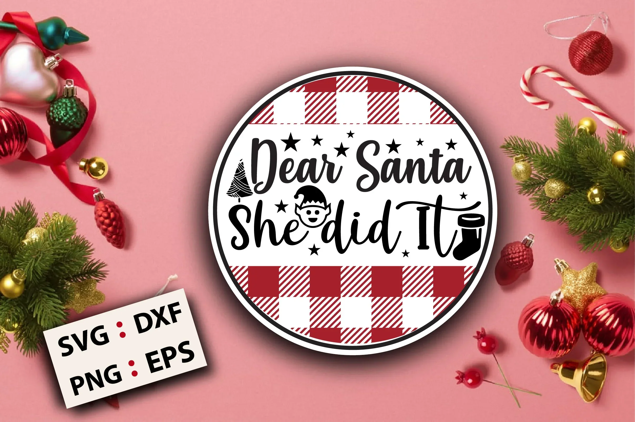 Christmas Round SVG Bundle - Image 13