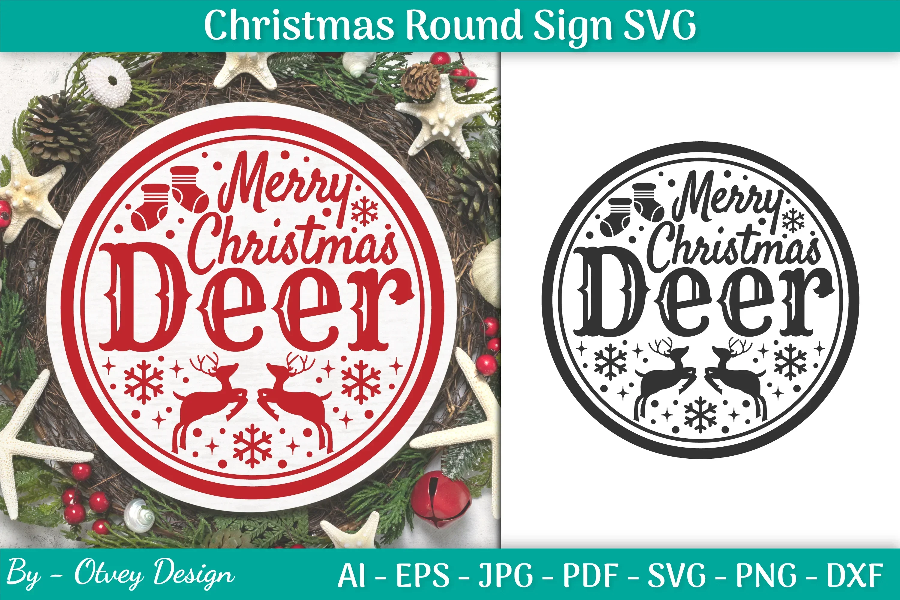 Christmas Round SVG Bundle